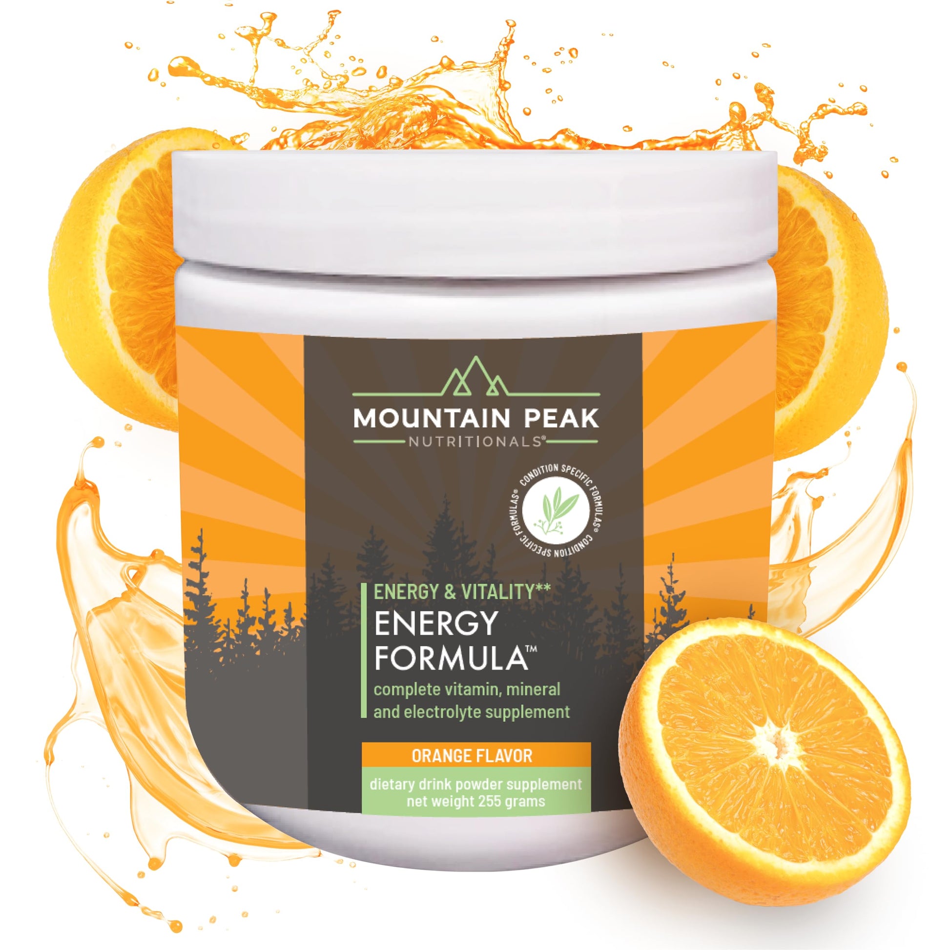 Mountain Peak Nutritionals Energy Formula - All in One Multi-Mineral Powder - Complete Nutrition, Vitamin, Mineral, and Electrolyte Supplement for Men & Women - Orange Flavor (255g, 30 Servings) Mountain Peak Nutritionals Au supplements
