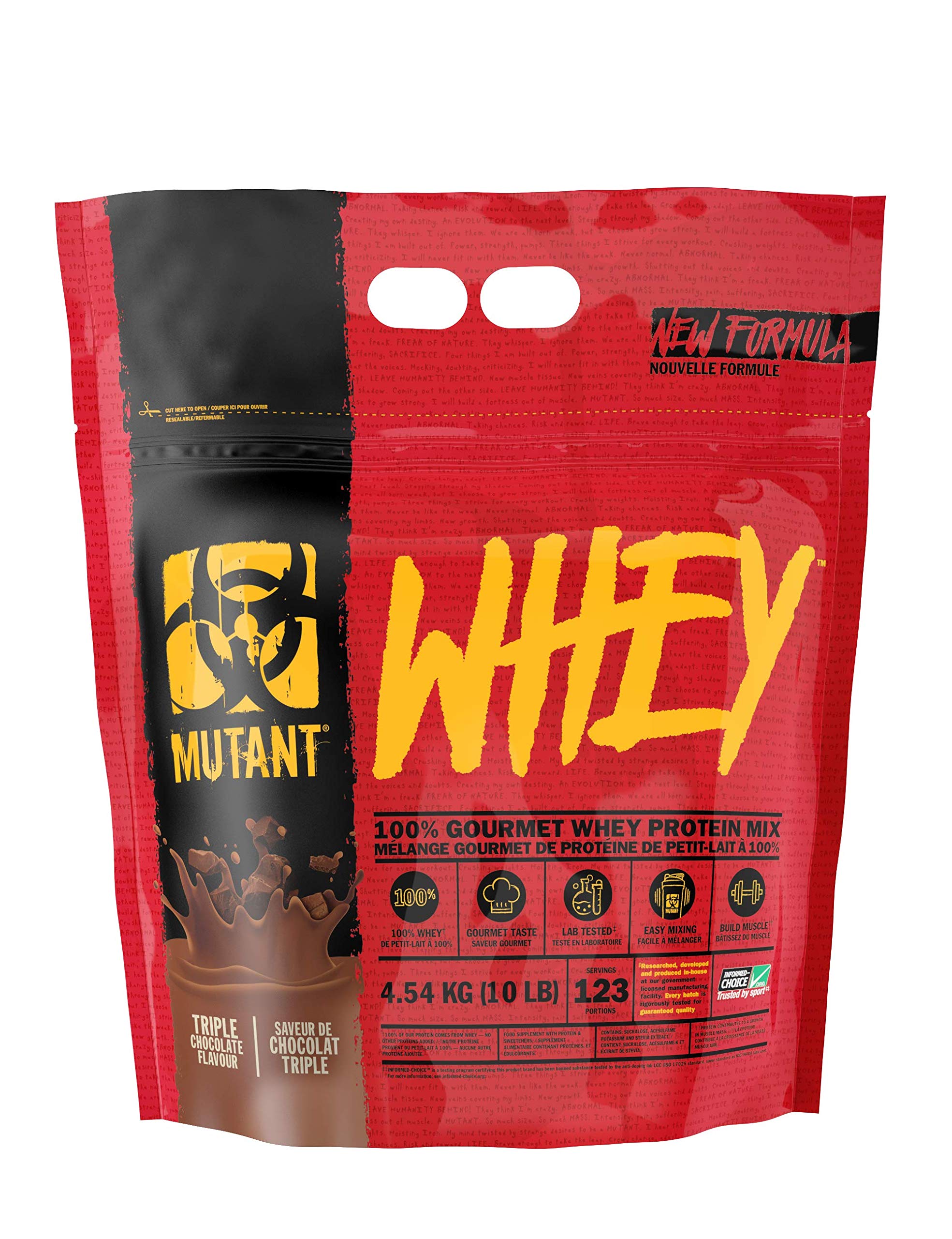Mutant Whey – 100% Whey Protein Powder, Gourmet Taste, 22g of Protein, 10.4 g EAAs, 5 g BCAAs Mutant Au supplements