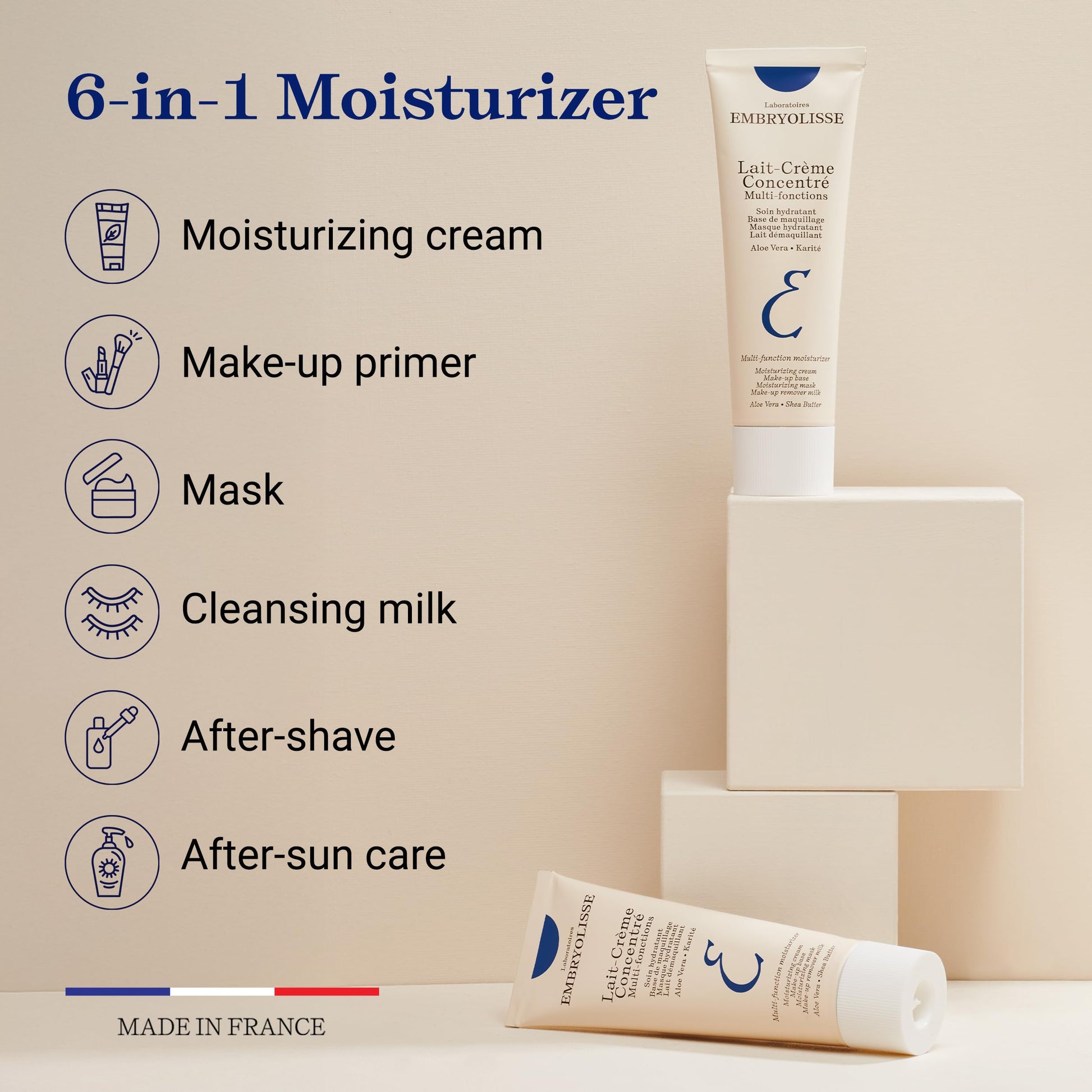 Embryolisse Lait-Crème Concentré Face Moisturizer and Makeup Primer, French Face Cream With Shea Butter & Aloe Vera, 1.01 Fl Oz Embryolisse Au supplements