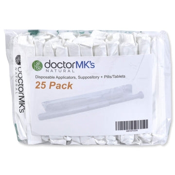Suppository Applicators (25-Pack), Fits Most Suppositories, Pills and Tablets, Individually Wrapped doctor MK's NATURAL Au supplements