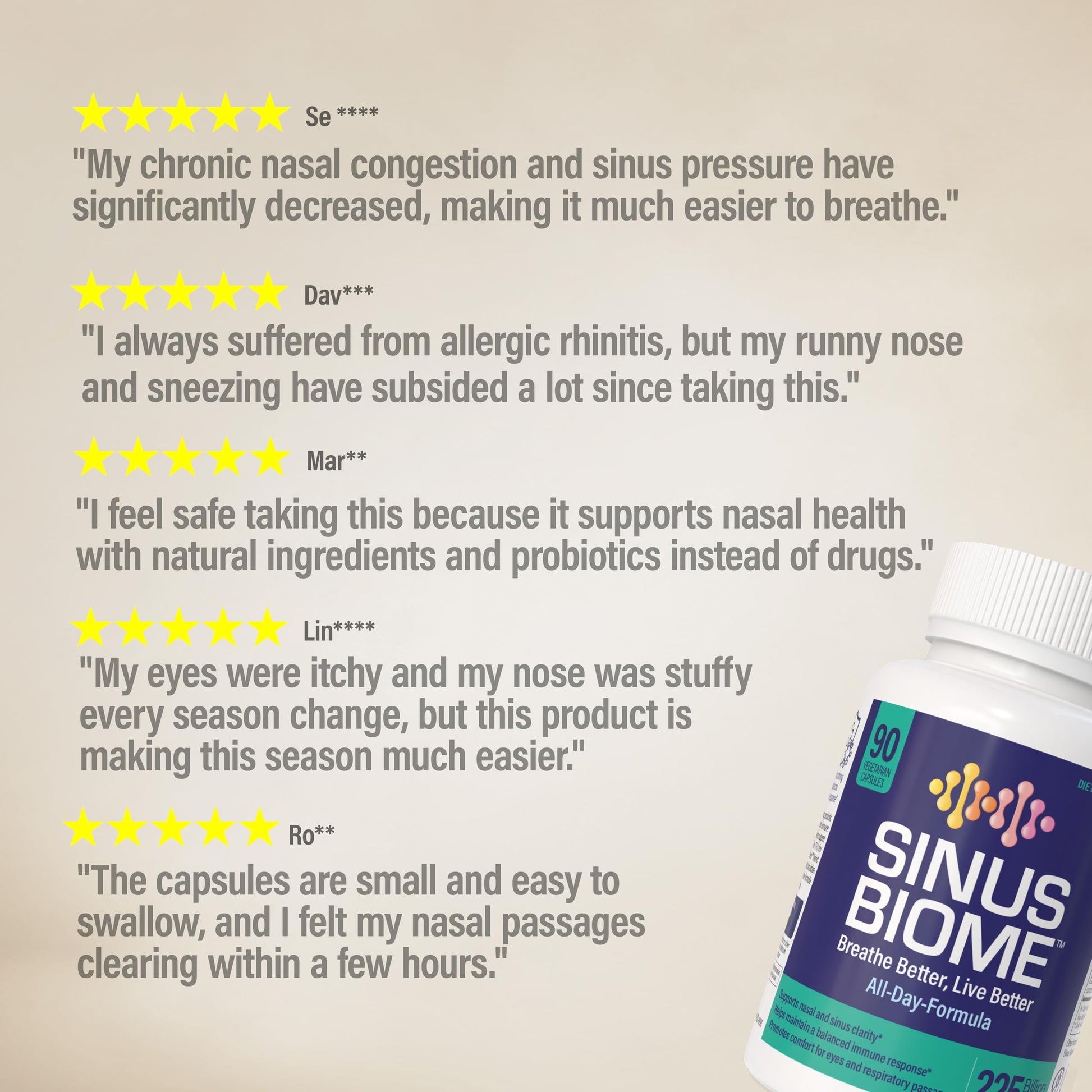 NANOWELL Sinus Biome All-Day Formula Dietary Supplement, 90 Vegetarian Capsules, 225 Billion TFU for Nasal, Sinus, Respiratory Support NANOWELL Au supplements