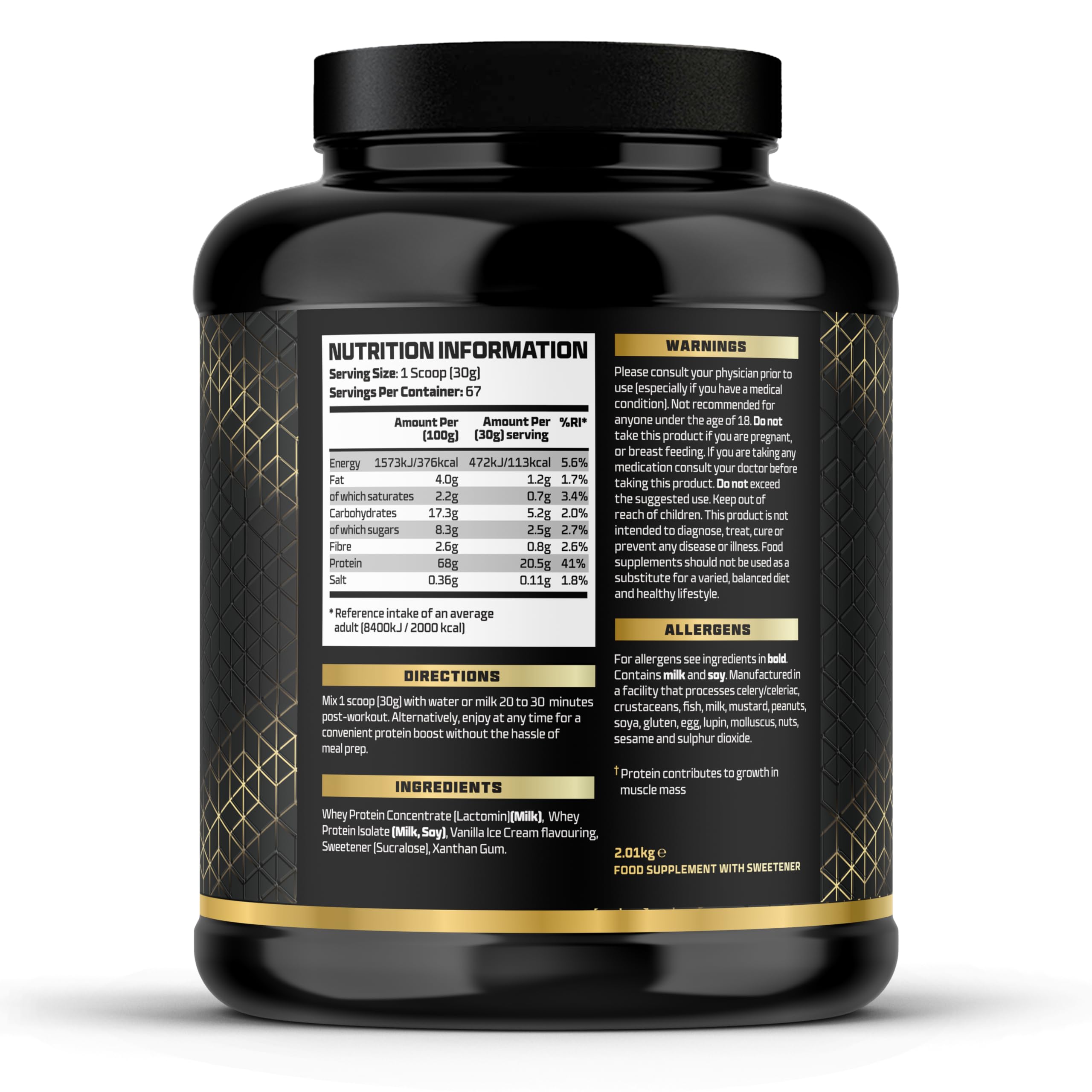Beast Pharm | WHEY Protein Powder | 2.01kg/67 Servings | Vanilla Ice Cream Beast Pharm Au supplements
