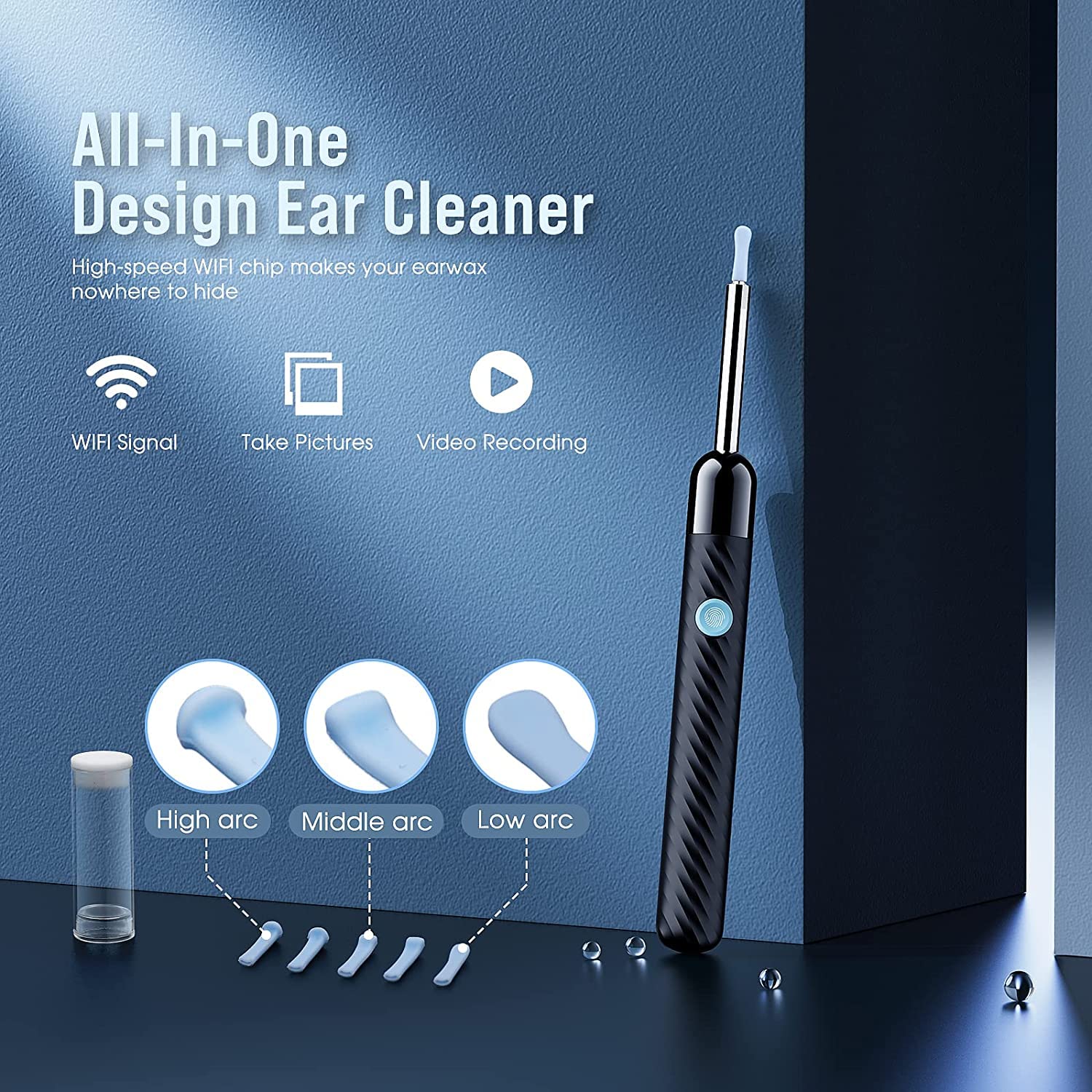Ear Wax Removal - Earwax Remover Tool with 8 Pcs Ear Set - (Grey) LEIPUT Au supplements