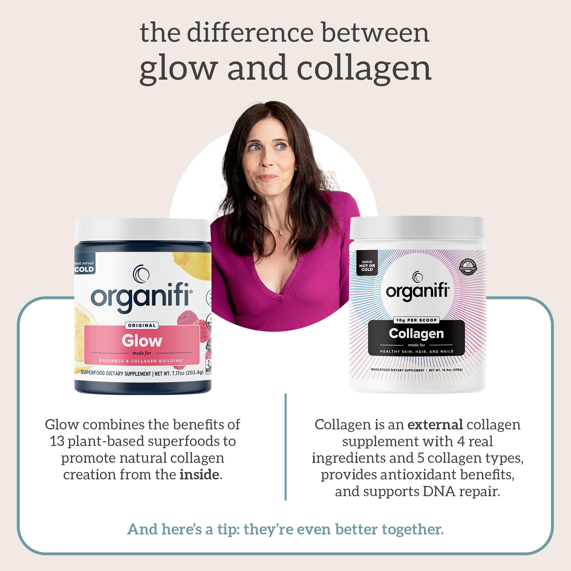 Organifi Unflavored Collagen Powder - Supports Stronger Skin, Nail, and Hair, 40 Servings Organifi Au supplements