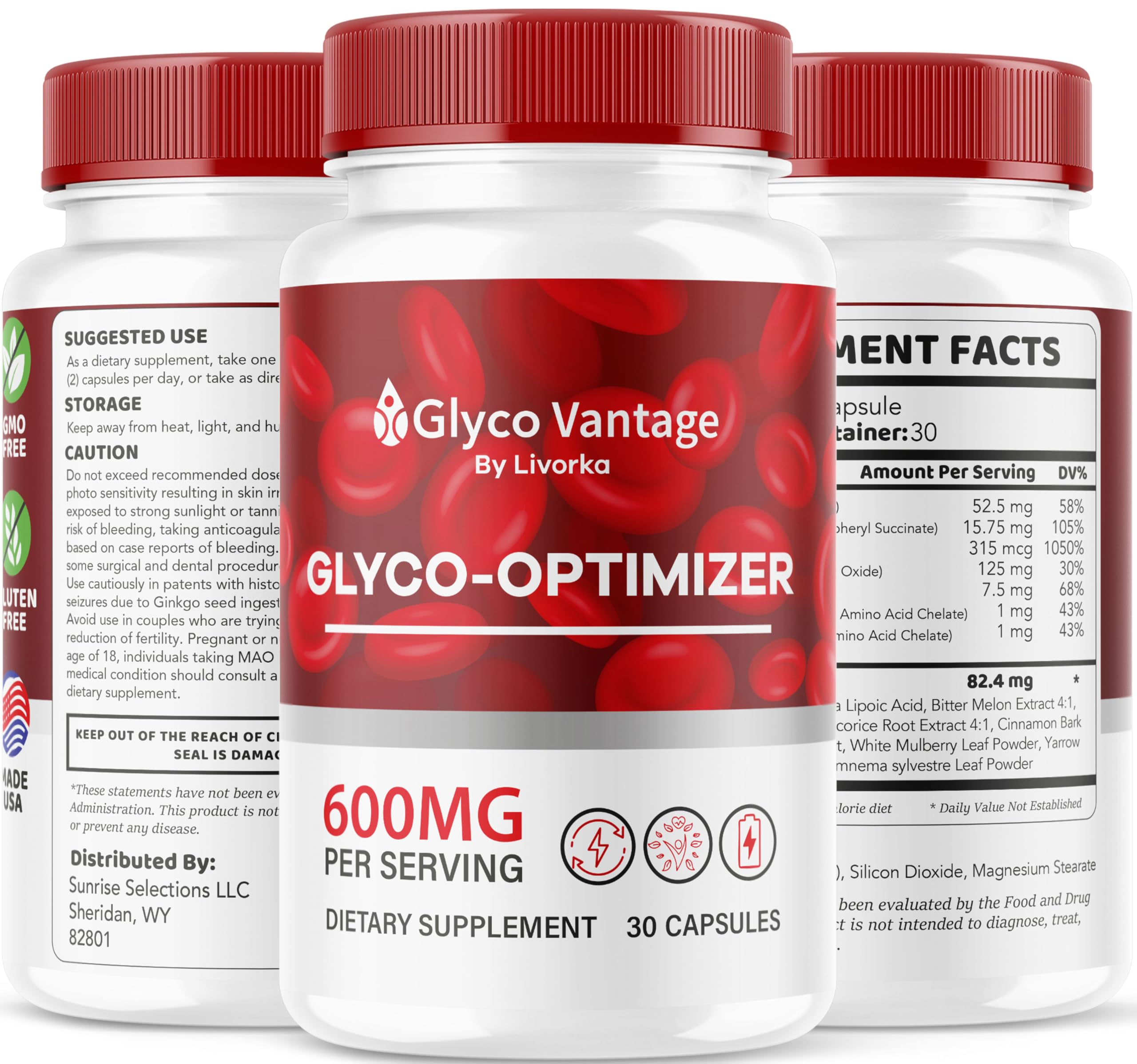 (2 Pack) Glyco Vantage Glyco Optimizer, Glyco Vantage, Glyco Vantage Capsules, Glyco Vantage Joint Optimizer, GlycoVantage Glyco Optimizer Pills, Glyco Vantage Support, 60 Capsules For 2 Months LIVORKA Au supplements