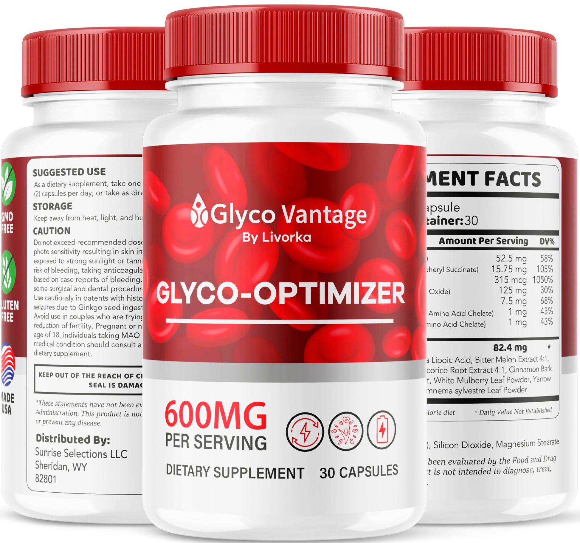 (3 Pack) Glyco Vantage Glyco Optimizer, Glyco Vantage, Glyco Vantage Capsules, Glyco Vantage Joint Optimizer, GlycoVantage Glyco Optimizer Pills, Glyco Vantage Support, 90 Capsules For 3 Months LIVORKA Au supplements