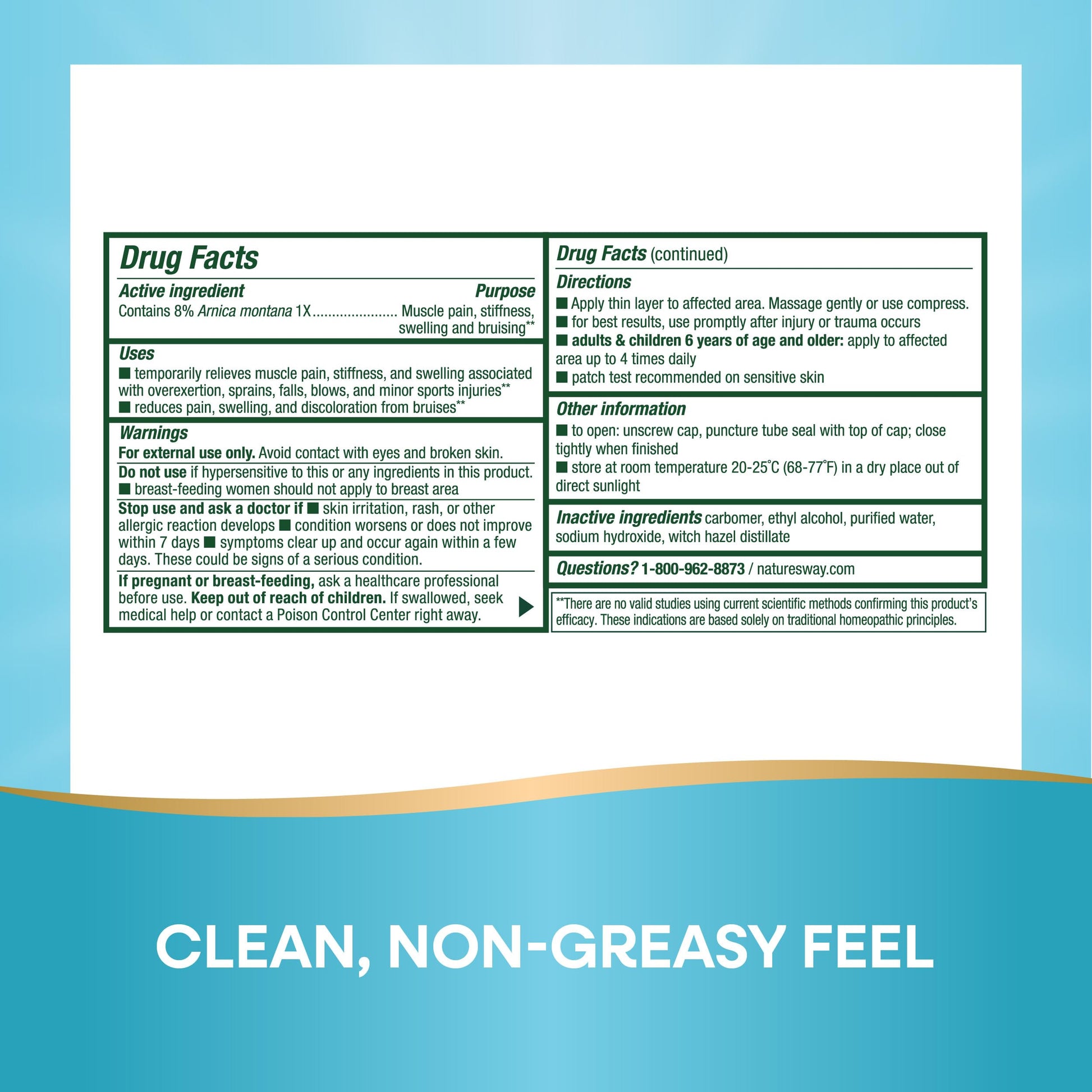 Nature's Way Boericke & Tafel Arniflora Arnica Gel, Temporarily Relieves Pain*, Swelling*, Stiffness*, 2.75 Oz (Packaging May Vary) Nature's Way Au supplements