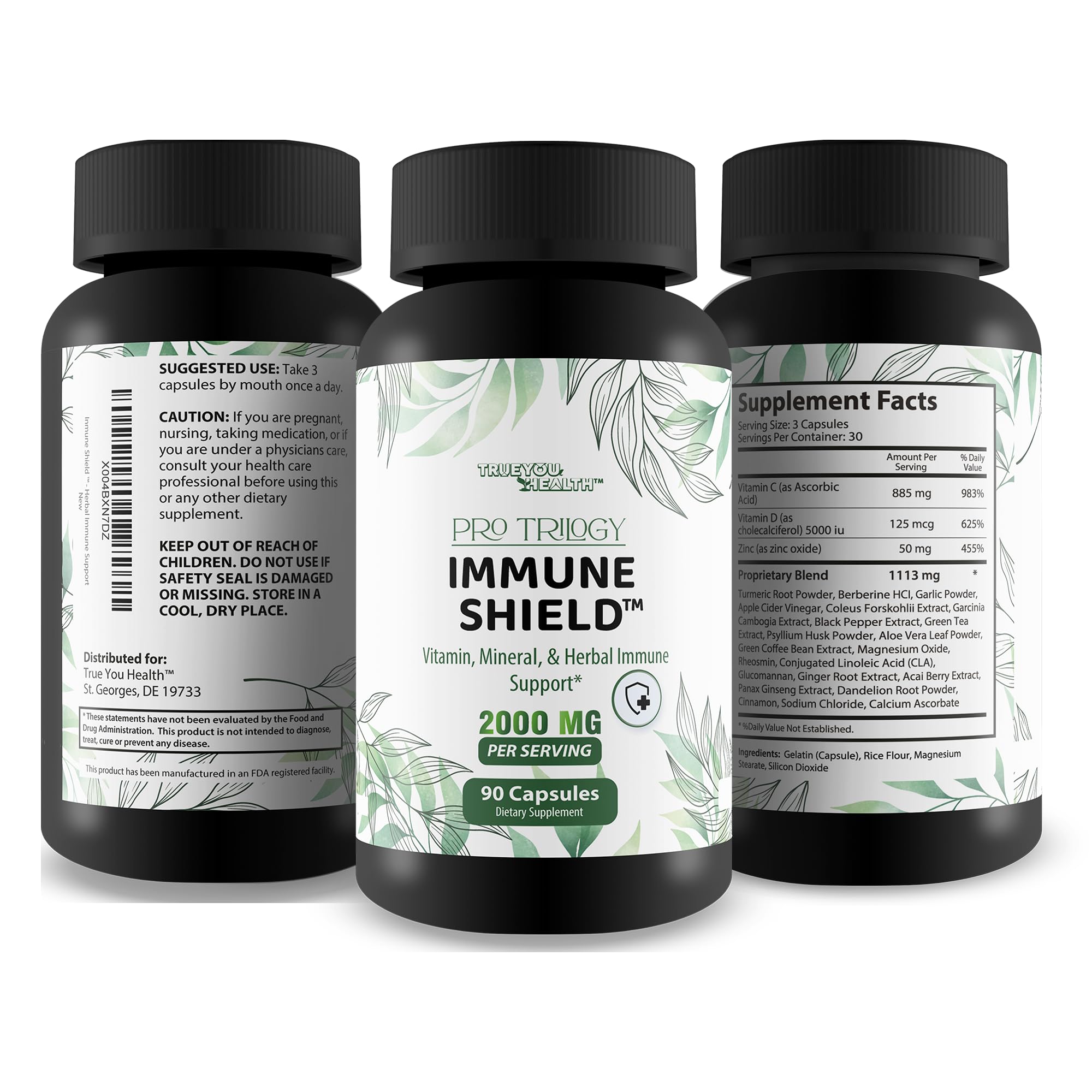 Pro Trilogy Immune Shield - Our Best Immune Support Supplement - Immune Support Capsules - Immune Boost Pills - Our Best Immune Pills Nature Vitamin D Zinc C Best Immune Support Vitamins True You Health Au supplements