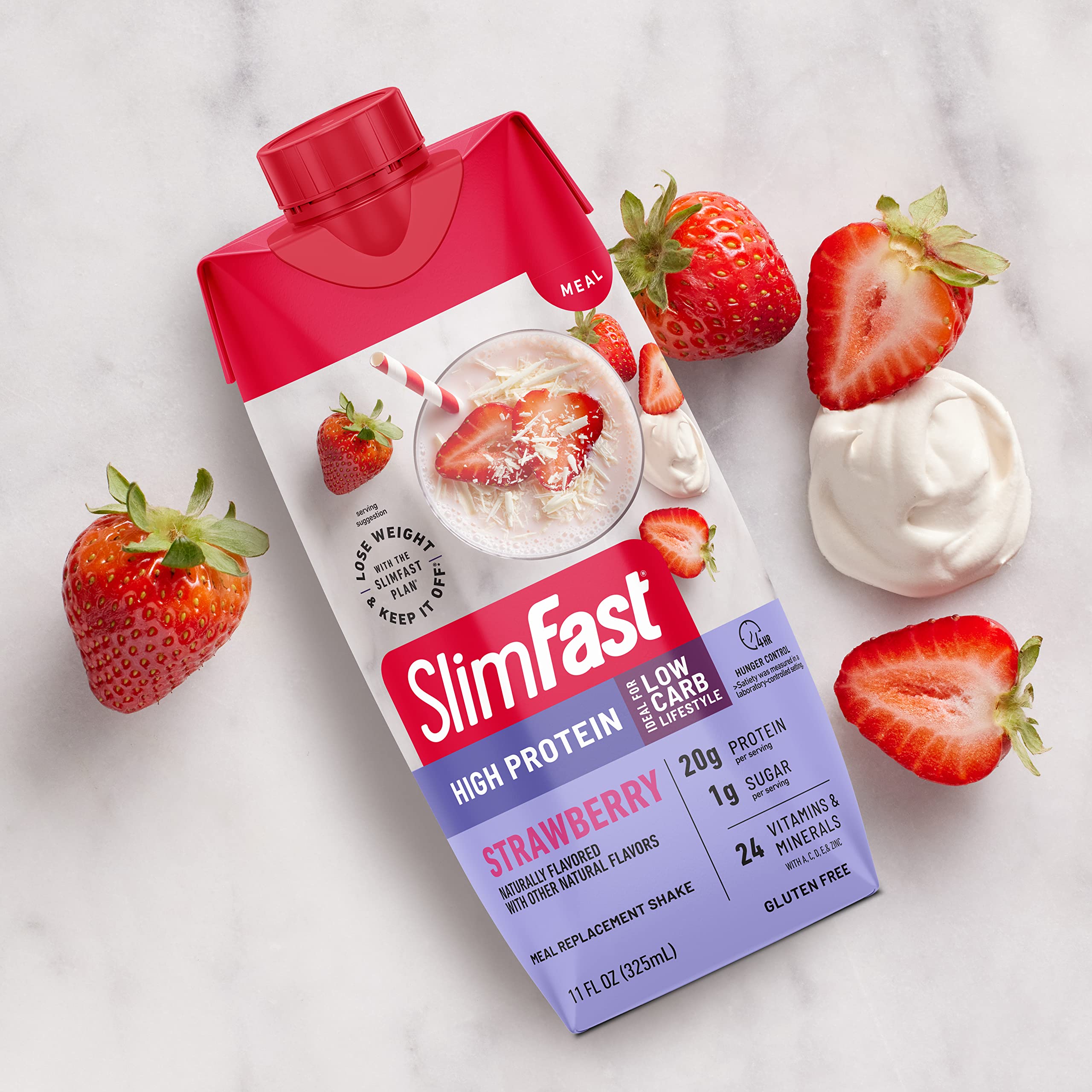 SlimFast Protein Shake, Strawberry- 20g Protein, Meal Replacement Shake Ready to Drink SlimFast Au supplements