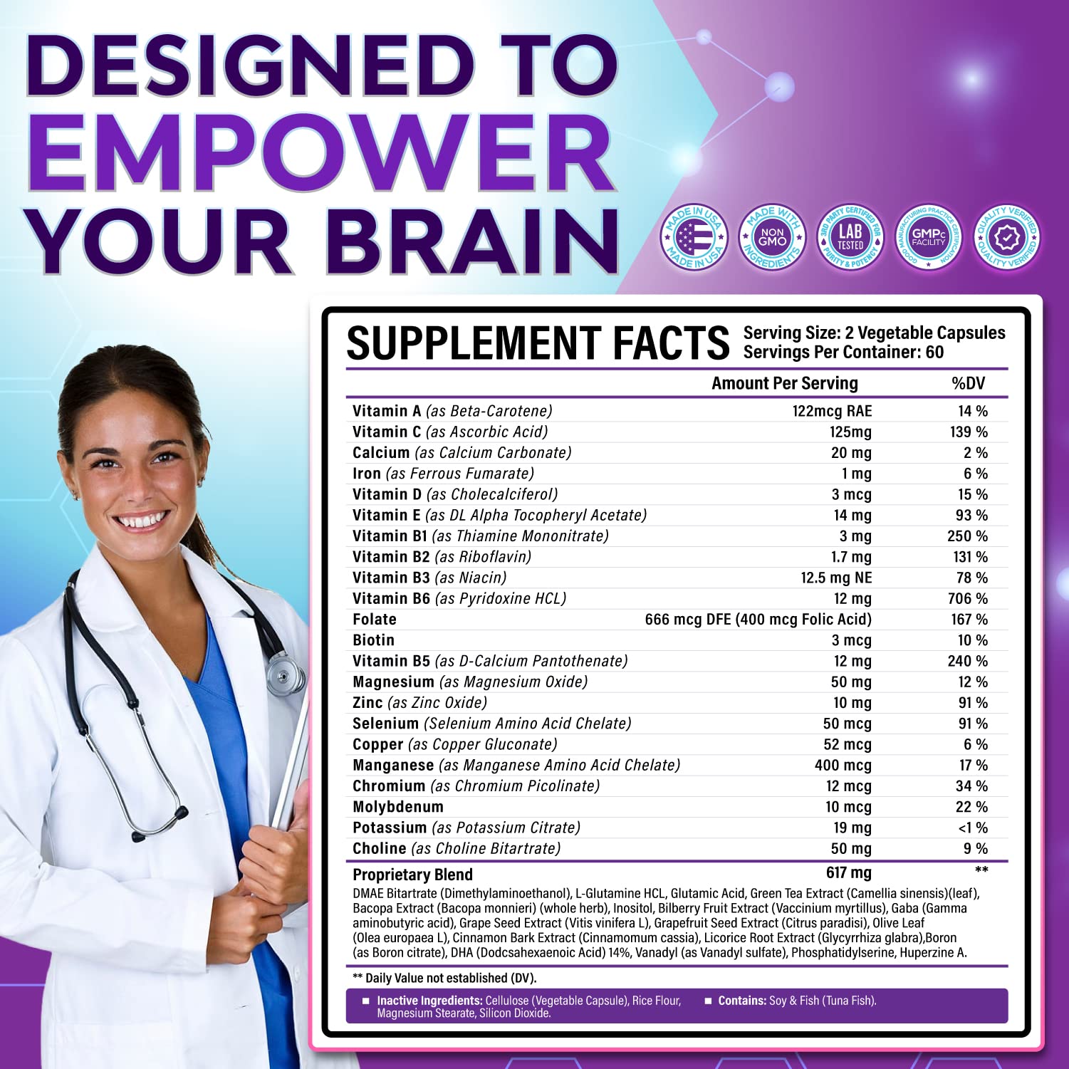 40-in-1 Brain Booster Supplements for Memory, Focus, Clarity, Energy, Performance Rainbow Nutrients, LLC Au supplements