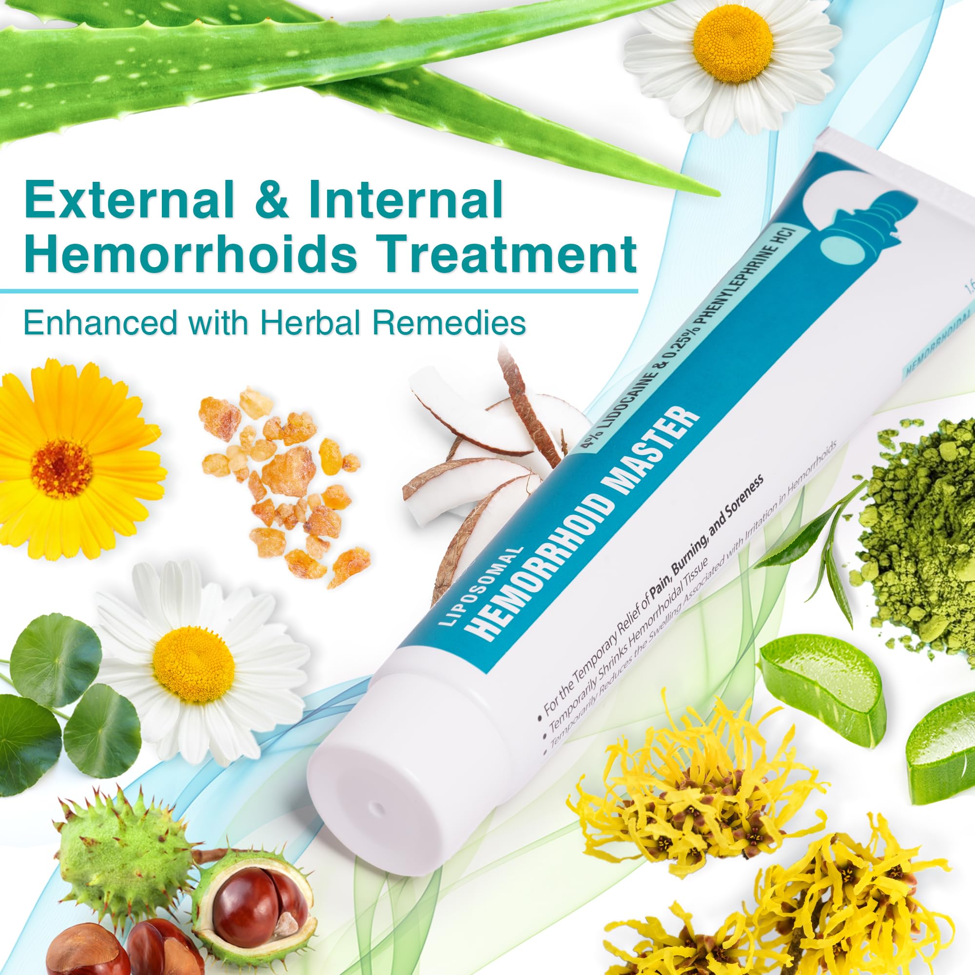 Ebanel 4% Lidocaine Hemorrhoid Treatment Ointment with Phenylephrine, Witch Hazel, Vitamin B6, Zinc Oxide, Frankincense, External and Internal Hemorrhoids Treatment Burn Itch Pain Relief Anal Cream Ebanel Au supplements
