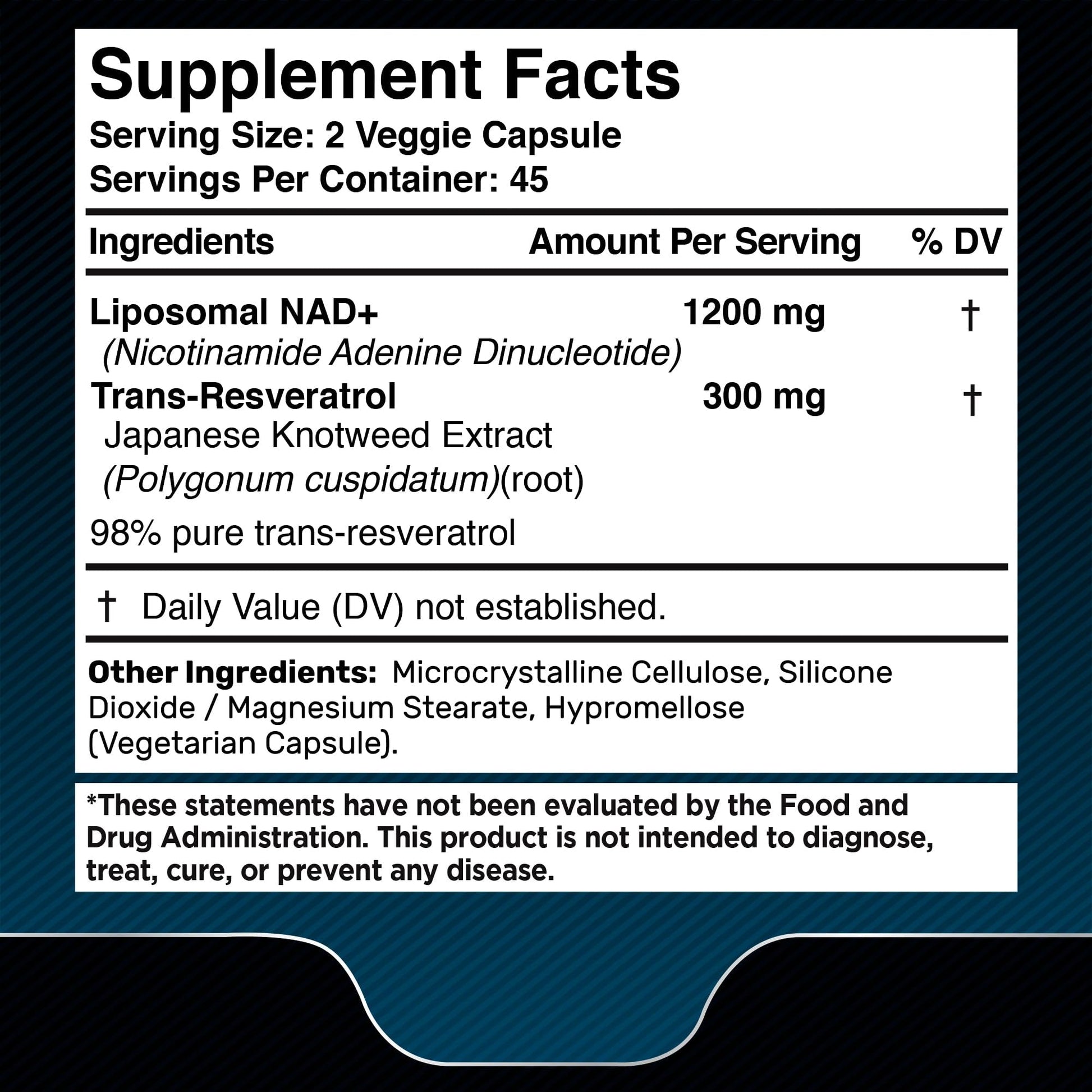 WELLNESS LABSRX Liposomal NAD Supplement, 1500mg - USA Made, NAD Resveratrol Supplement for Women and Men, NAD+ Support Cellular Health, Energy & Anti Aging - 90 Count WELLNESS LABSRX Au supplements