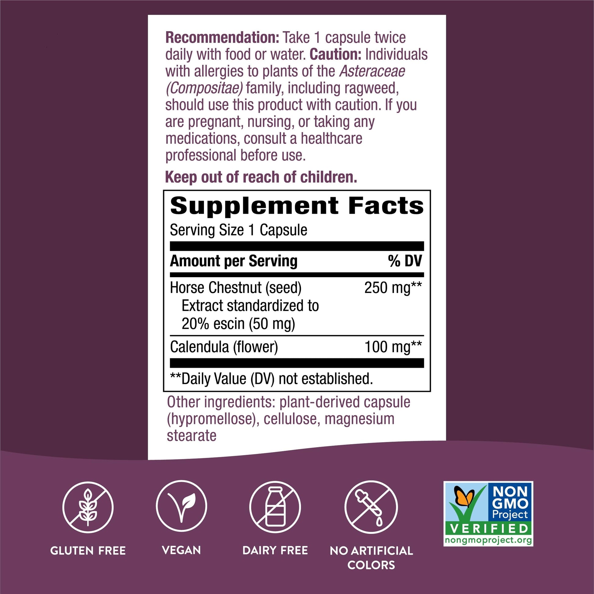 Nature's Way Standardized Horse Chestnut, Premium Extract for Healthy Veins and Blood Nature's Way Au supplements