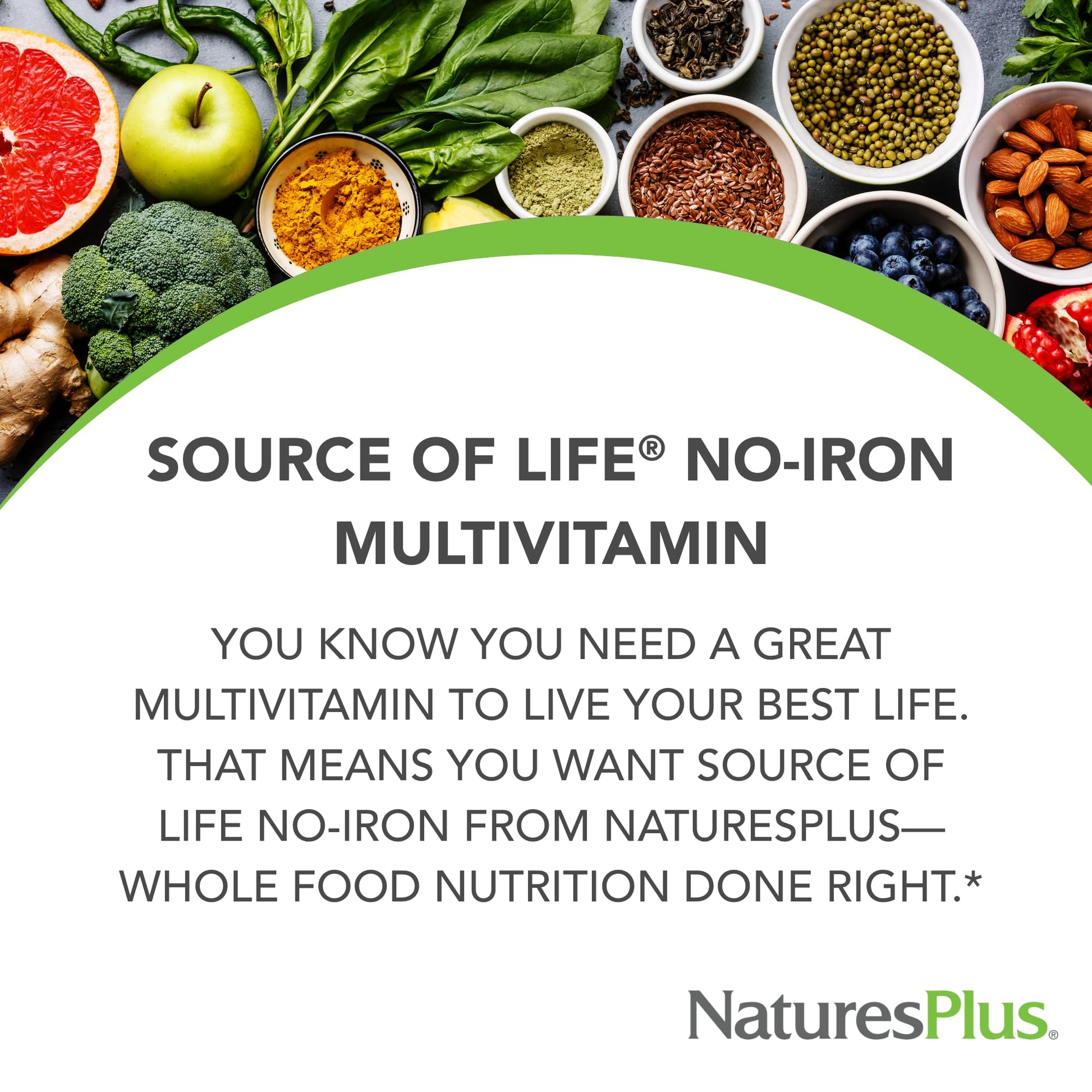 NaturesPlus Source of Life No Iron - 90 Tablets - Multivitamin & Mineral Supplement with Vitamin D3 - Supports Natural Energy & Well-Being - Gluten Free, Vegetarian - 30 Servings NaturesPlus Au supplements