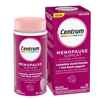 Centrum Complete Multivitamin Supplement + Hot Flash Support Menopause Support Tablets, with Clinically Studied geniVida, 30 Count Centrum Au supplements
