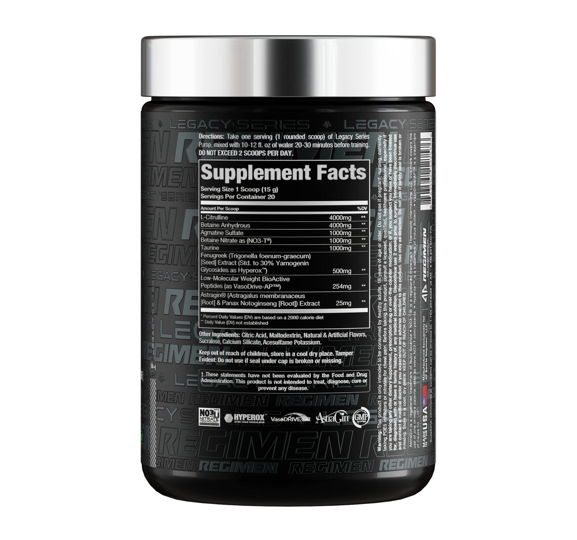 Legacy Series Pump Stim Free Muscle Pump Amplifier Pre-Workout Powder by AP Sports AP Regimen Au supplements