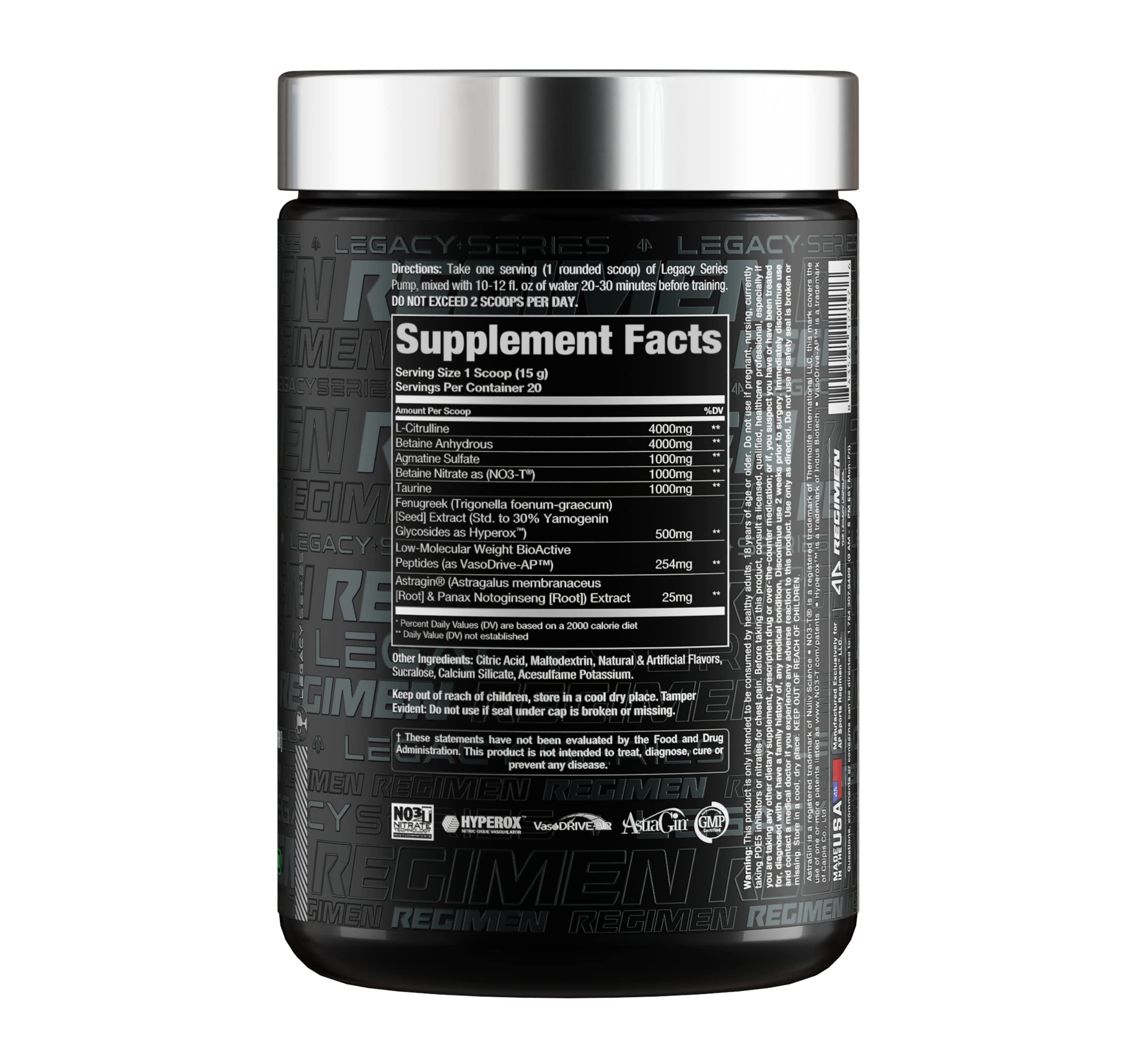 Legacy Series Pump Stim Free Muscle Pump Amplifier Pre-Workout Powder by AP Sports AP Regimen Au supplements