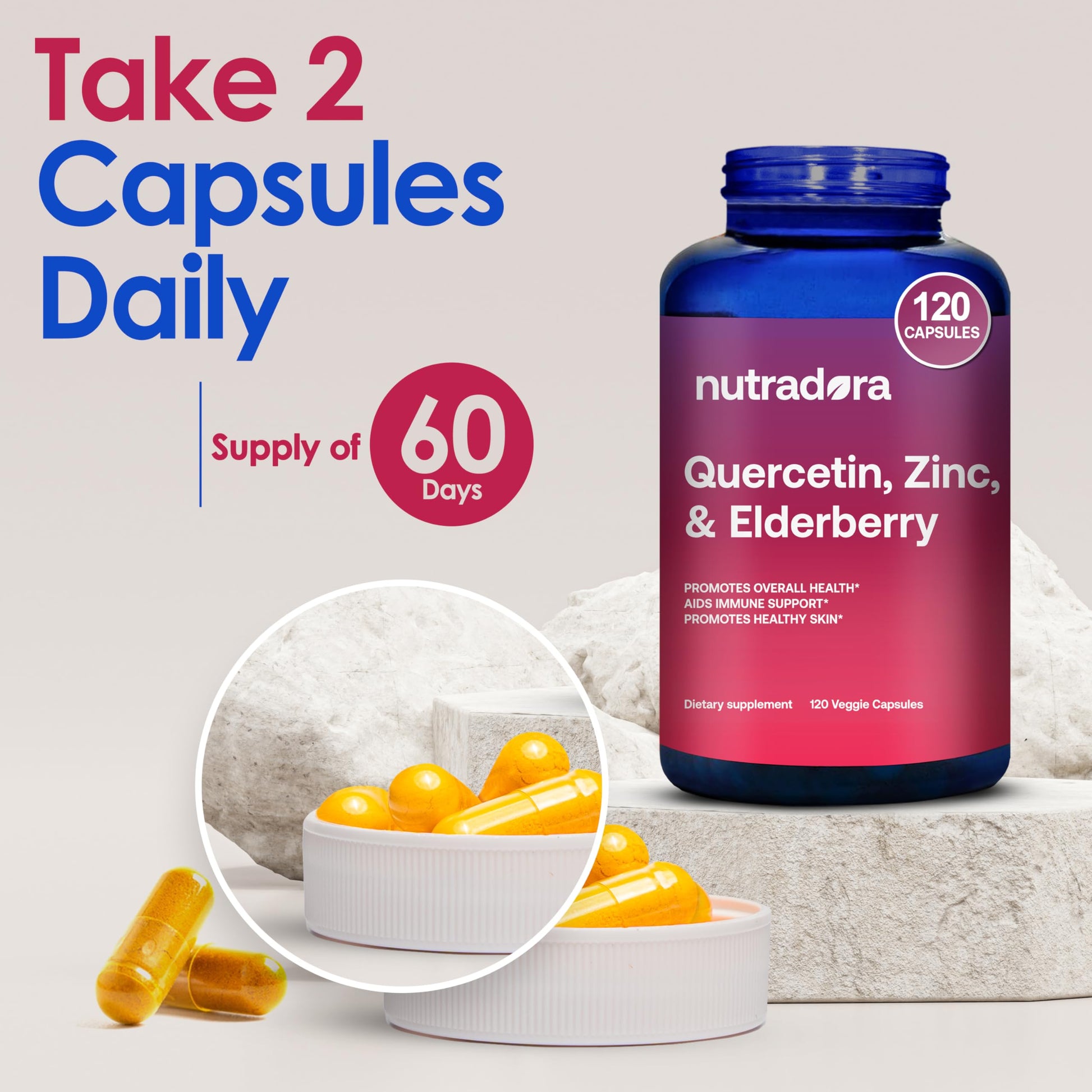 Nutradora Quercetin 1000mg Per Serving Veggie Capsules, Non-GMO Nutradora Au supplements
