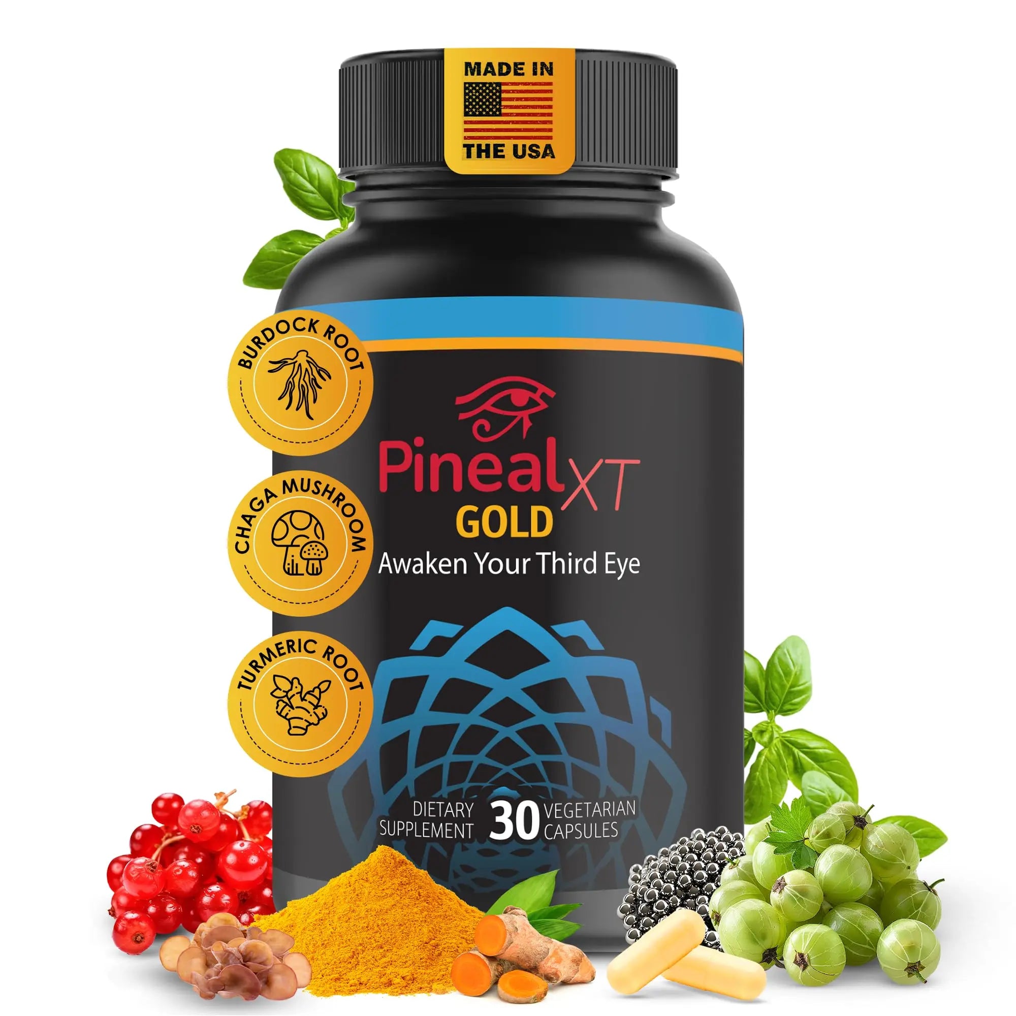 Pineal XT Gold + Pharaoh's Nectar - Pineal Gland Supplement Bundle – 24K Monoatomic Gold Ormus Drops, Pineal Gland Decalcification, Third Eye Awakening, Focus, Energy & Manifestation Nutraville Au supplements