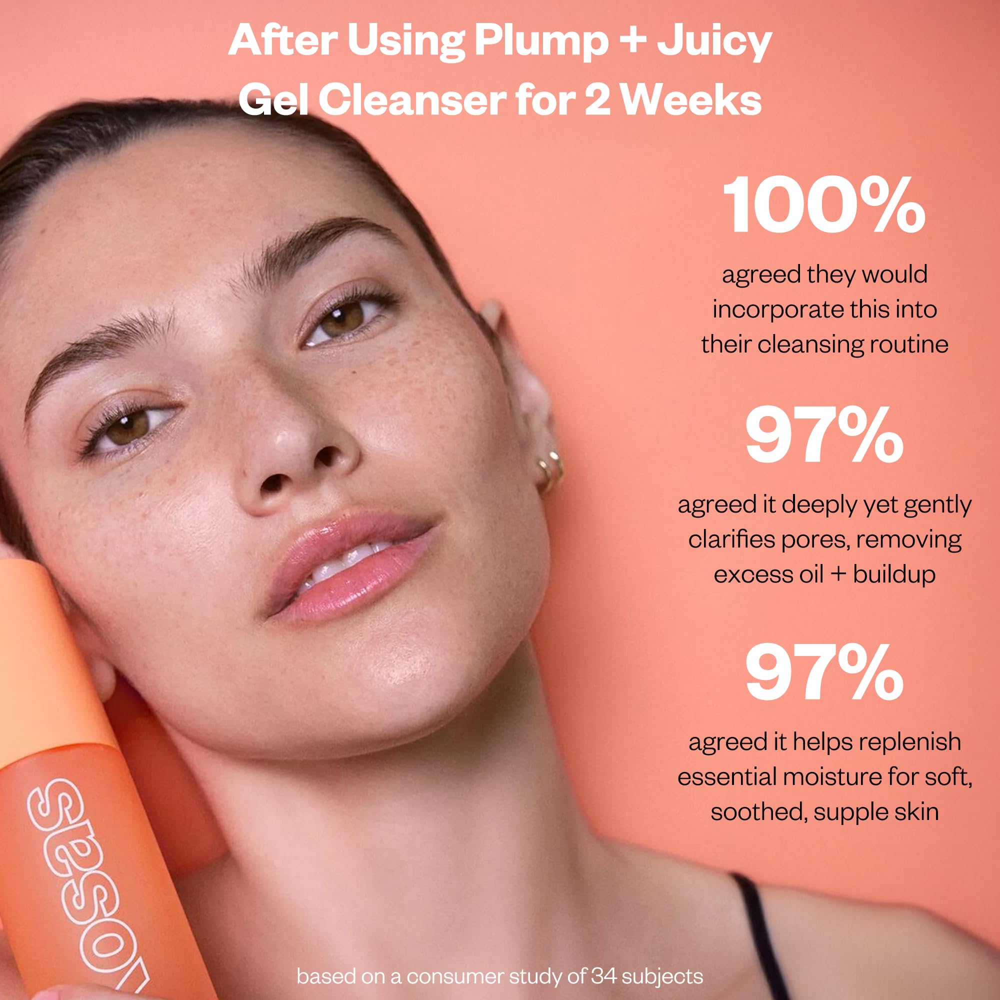 Kosas Plump + Juicy Comfy Clean Gel Cleanser –Hydrating Face Wash for All Skin Types, Deep Clean & Moisturize, Soap & Sulfate Free, with Hyaluronic Acid, Panthenol & Beta Glucan Kosas Au supplements