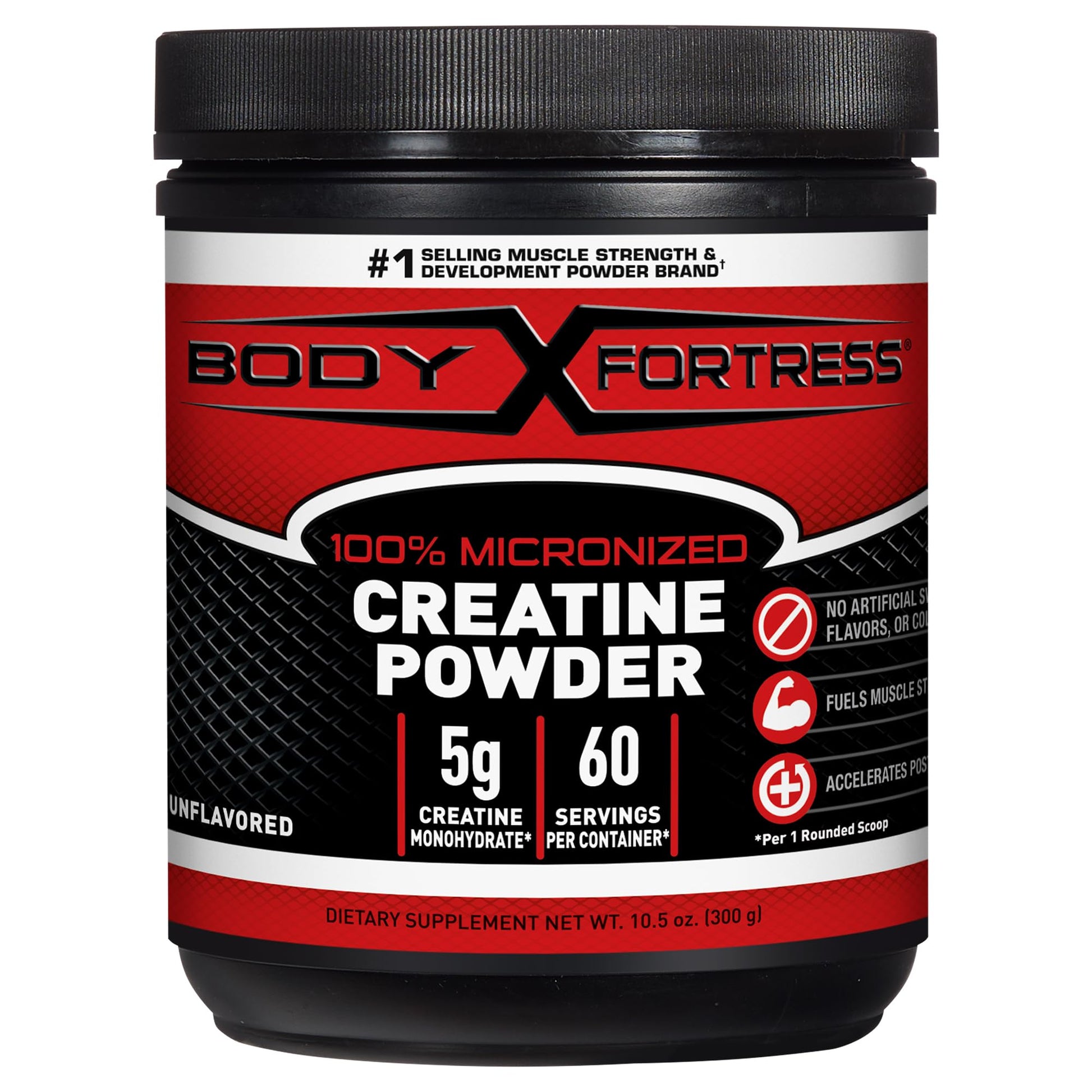 Body Fortress 100% Creatine Monohydrate Powder - Unflavored Micronized Creatine Supplement for Muscle Growth, Strength & Recovery, Pre Workout & Post Workout for Women and Men - 5g Per Scoop Body Fortress Au supplements