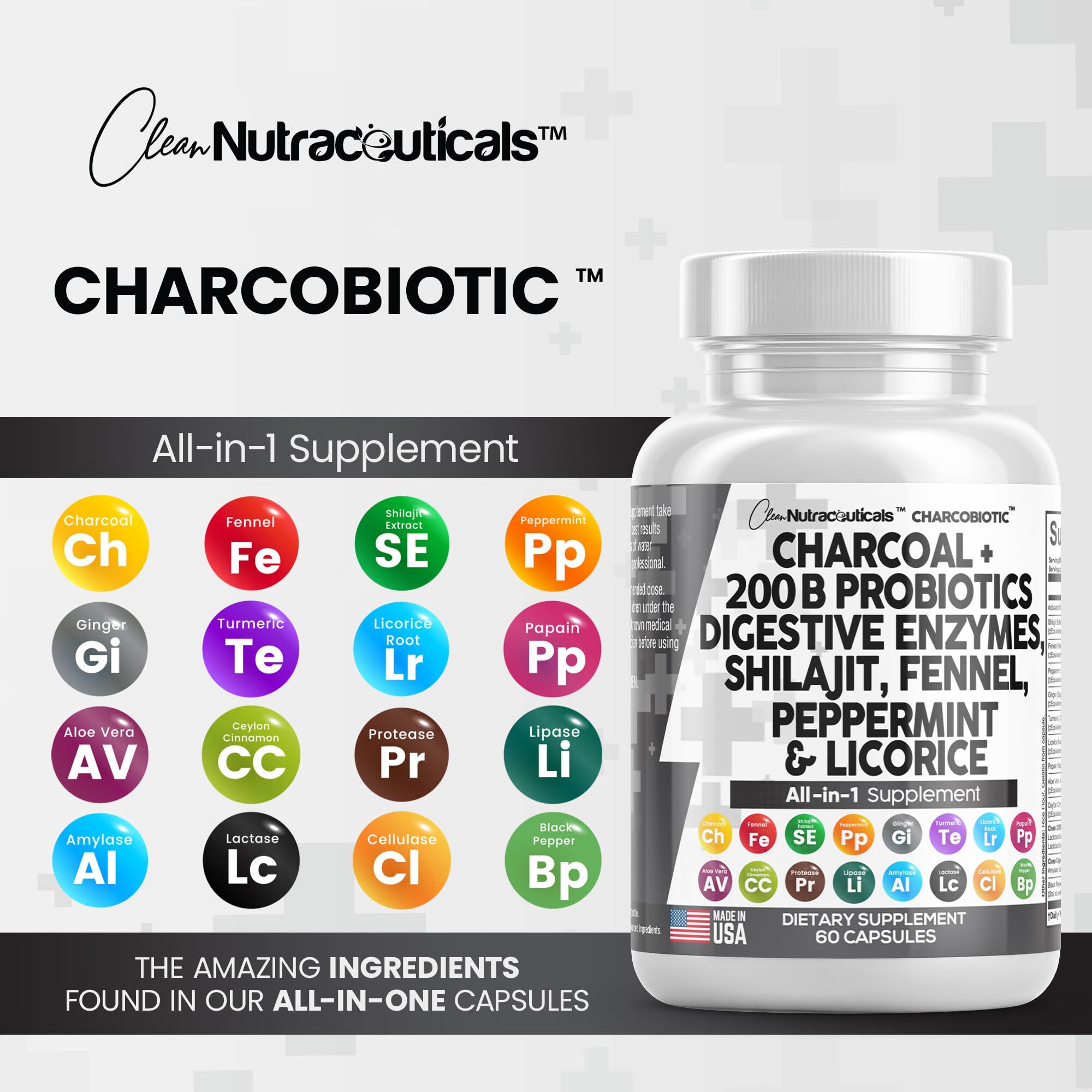 Clean Nutra Activated Charcoal Capsules 1000mg Shilajit 5000mg Pills Clean Nutraceuticals Au supplements