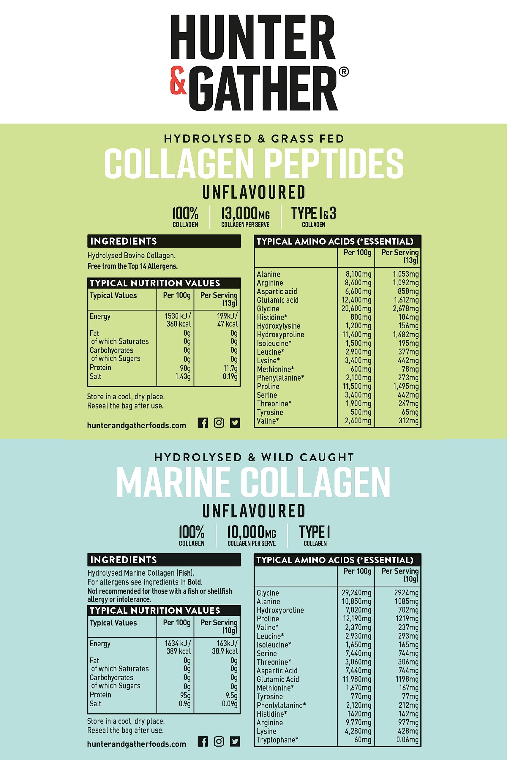 Hunter & Gather Collagen Powder Bundle | Hydrolysed Grass-Fed Bovine Collagen Hunter & Gather Au supplements