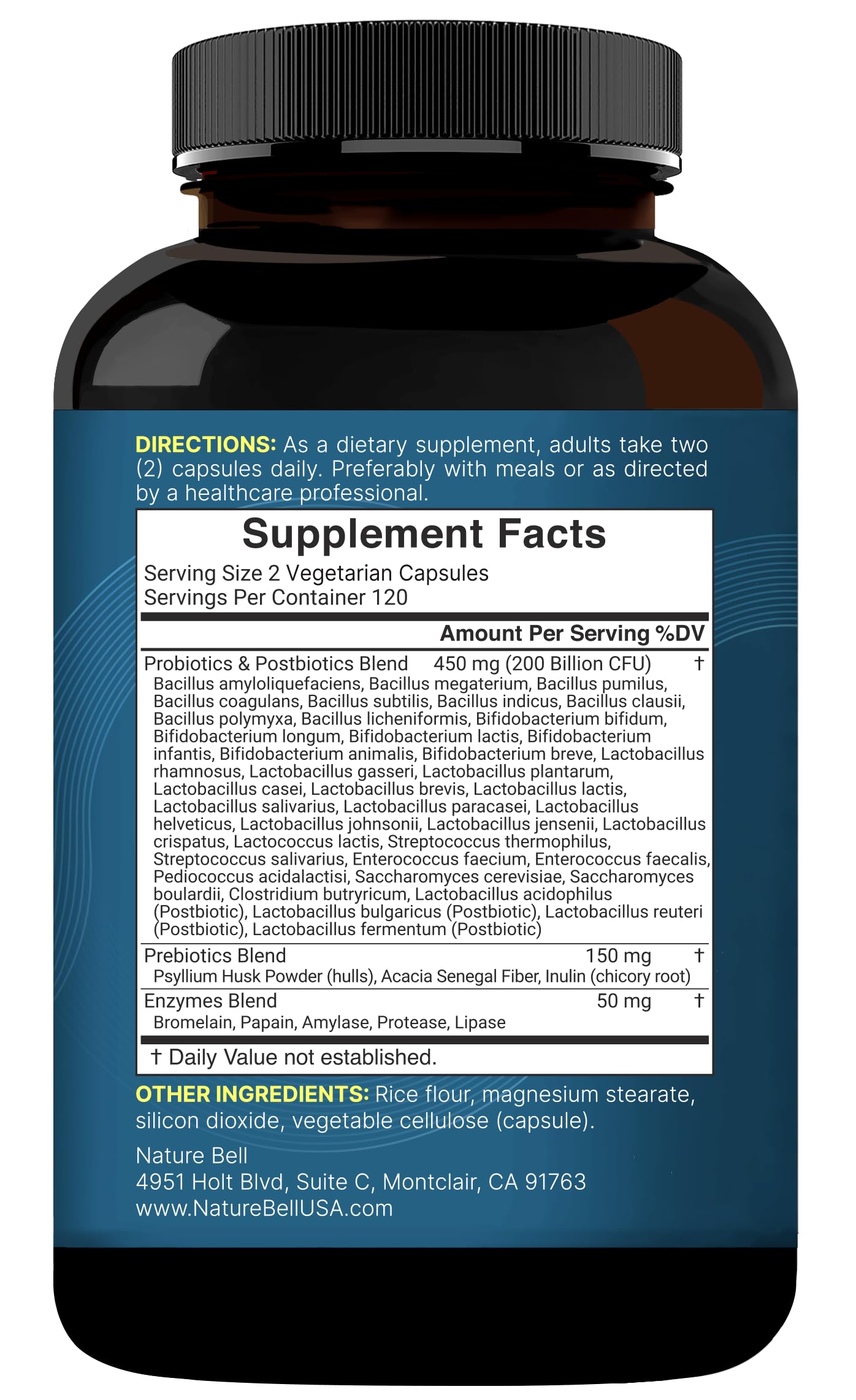 NatureBell Probiotic 200 Billion CFU – 40 Strains Per Serving | 240 Veggie Capsules with Prebiotics and Probiotics – Full Spectrum Complex with Enzymes – Daily Probiotics for Women & Men NatureBell Au supplements