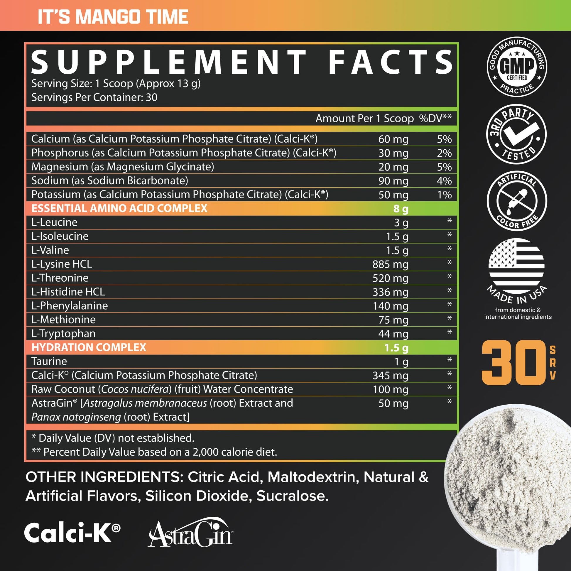 Nutrex Research EAA Hydration | EAAs + BCAA Powder | Muscle Recovery, Strength, Muscle Building, Endurance | 8G Essential Amino Acids + Electrolytes | 30 Servings It's Mango Time Nutrex Research Au supplements