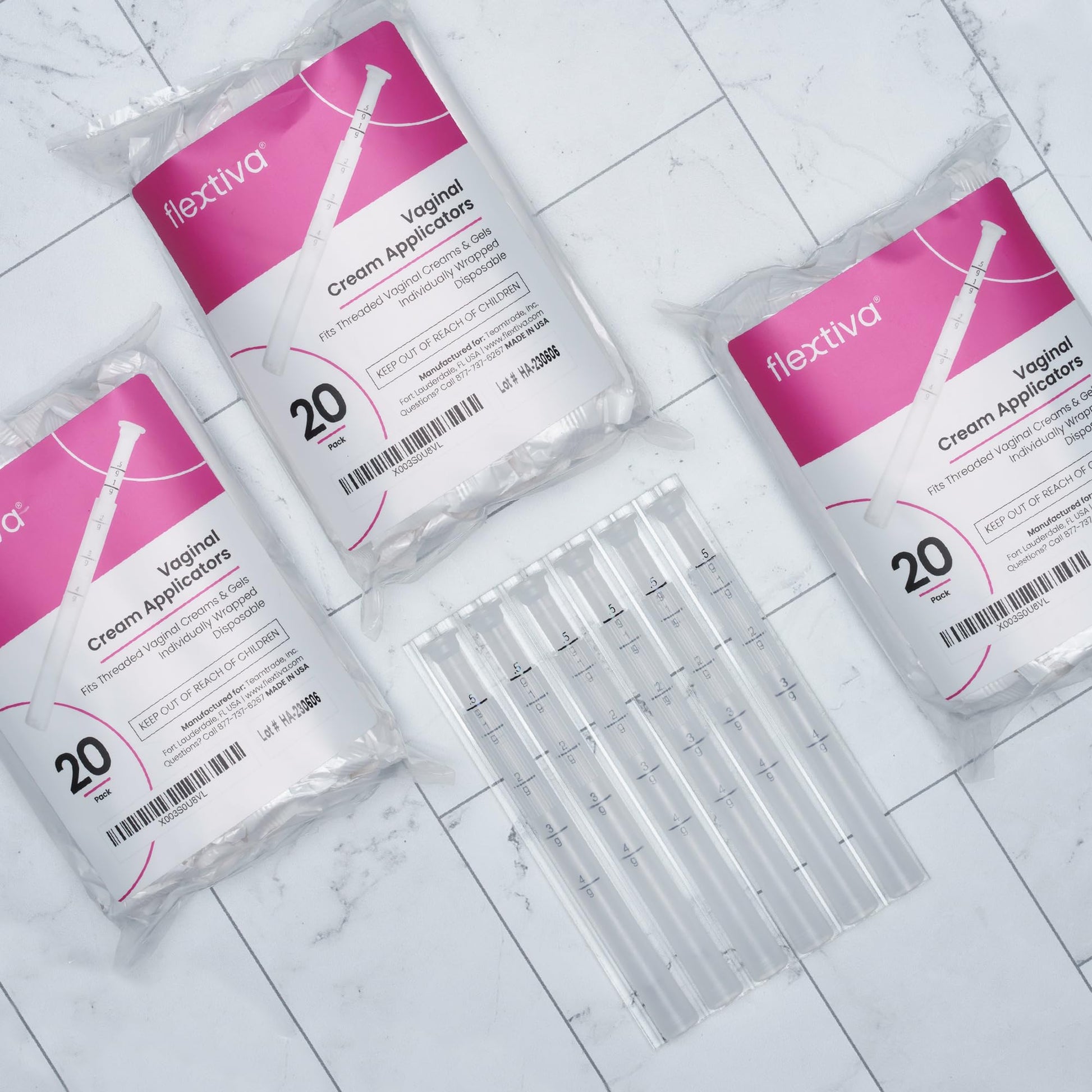 Flextiva Disposable Plastic Vaginal Cream Applicators - Threaded End to Fit OTC Gel or Cream Products Flextiva Au supplements