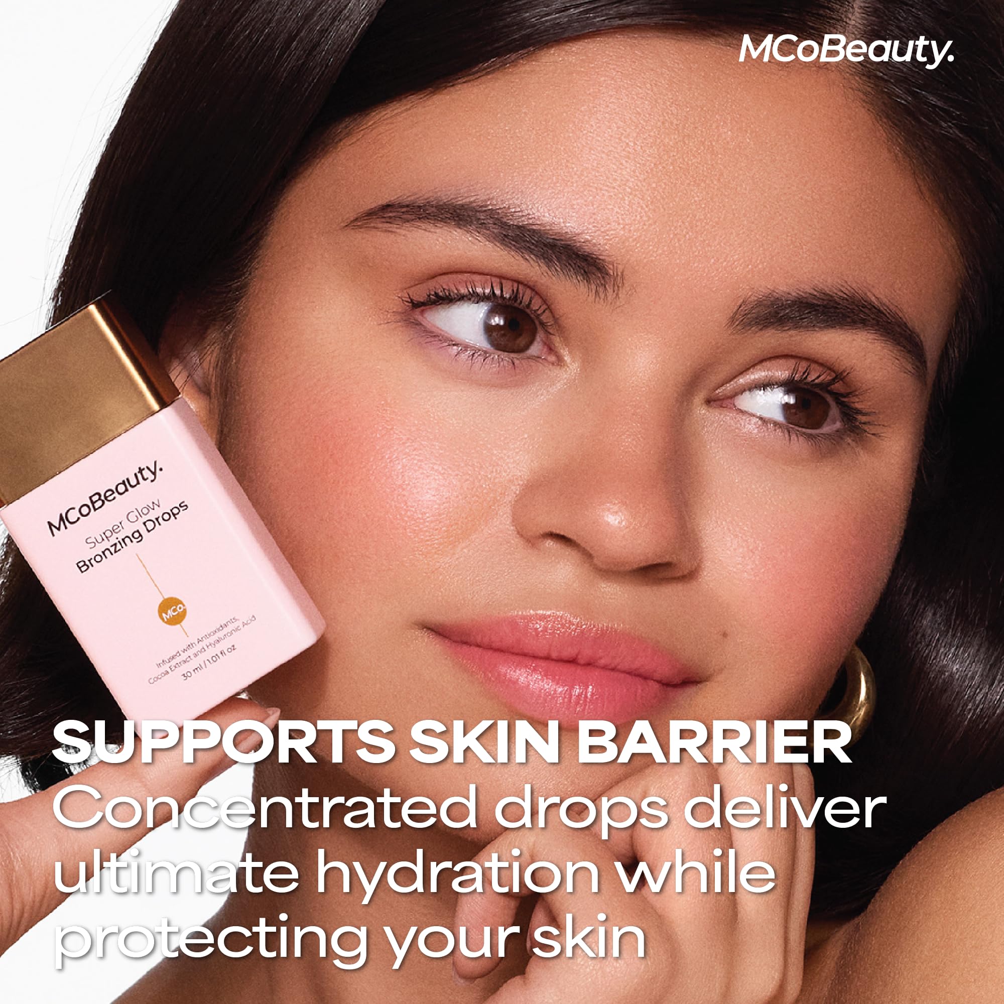 MCoBeauty - Super Glow Bronzing Drops - Effortless Face Tan with Shimmer Formula - Face Care, Bronze Drops - Contains Hyaluronic Acid, White Tea Extract, Cocoa Extract and More MCoBeauty Au supplements