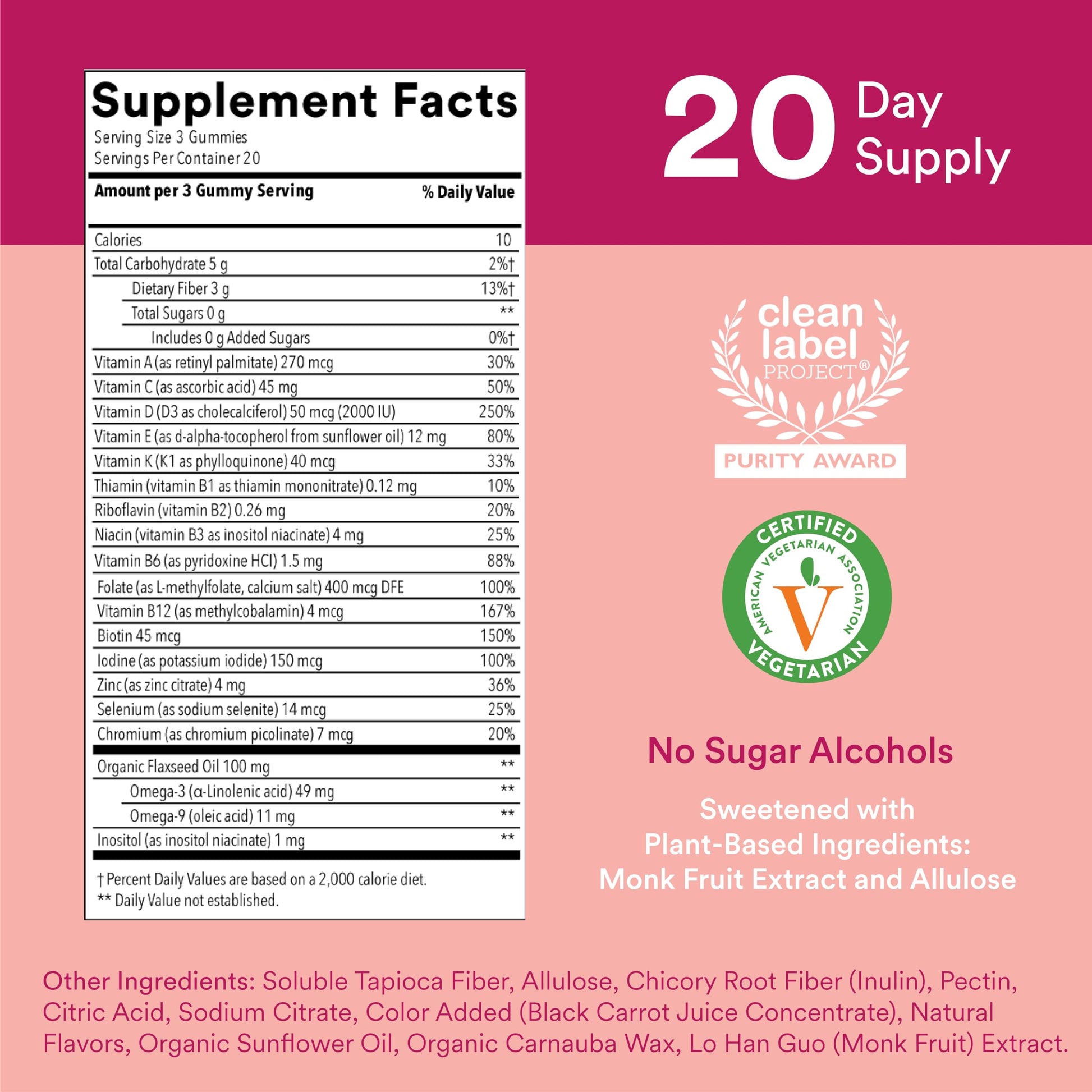 SmartyPants Women's Multivitamin Gummies, Sugar Free: Biotin, Methylfolate, Omega 3 (ALA), Vitamin D3, C, Vitamin B12 SmartyPants Au supplements