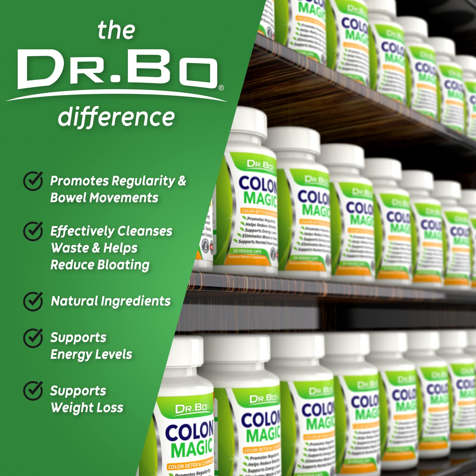 Colon Cleanse Detox Formula - Natural Bowel Cleanser Pills for Intestinal Bloating & Fast Digestive DR. BO Au supplements