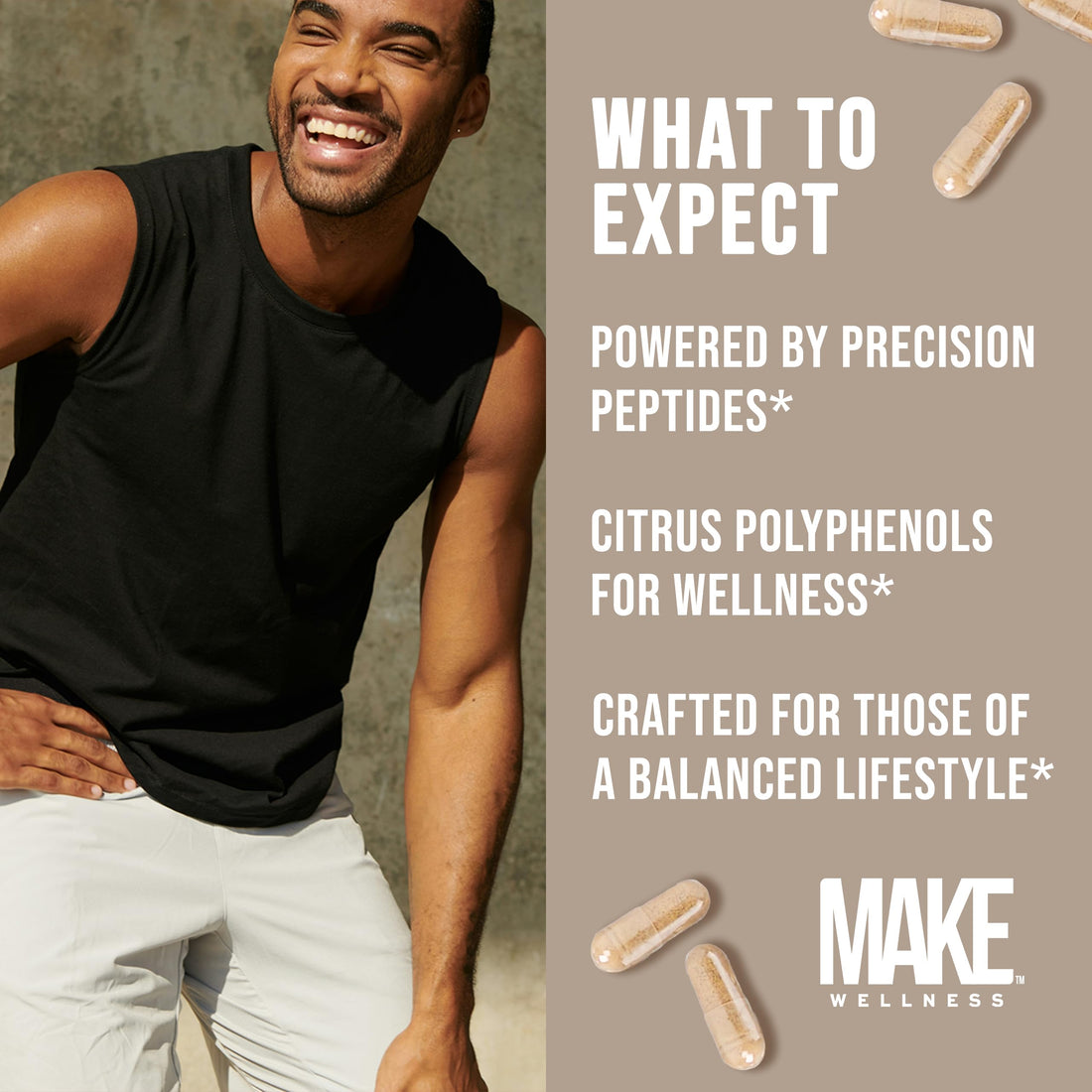 Make Wellness Lean Peptide Supplement | Supports Overall Wellness, Normal Muscle Health & Active Lifestyles | Bioactive Peptide Blend | Clean, Non-GMO Formula | 30 Servings for Daily Nutrition Make Wellness Au supplements