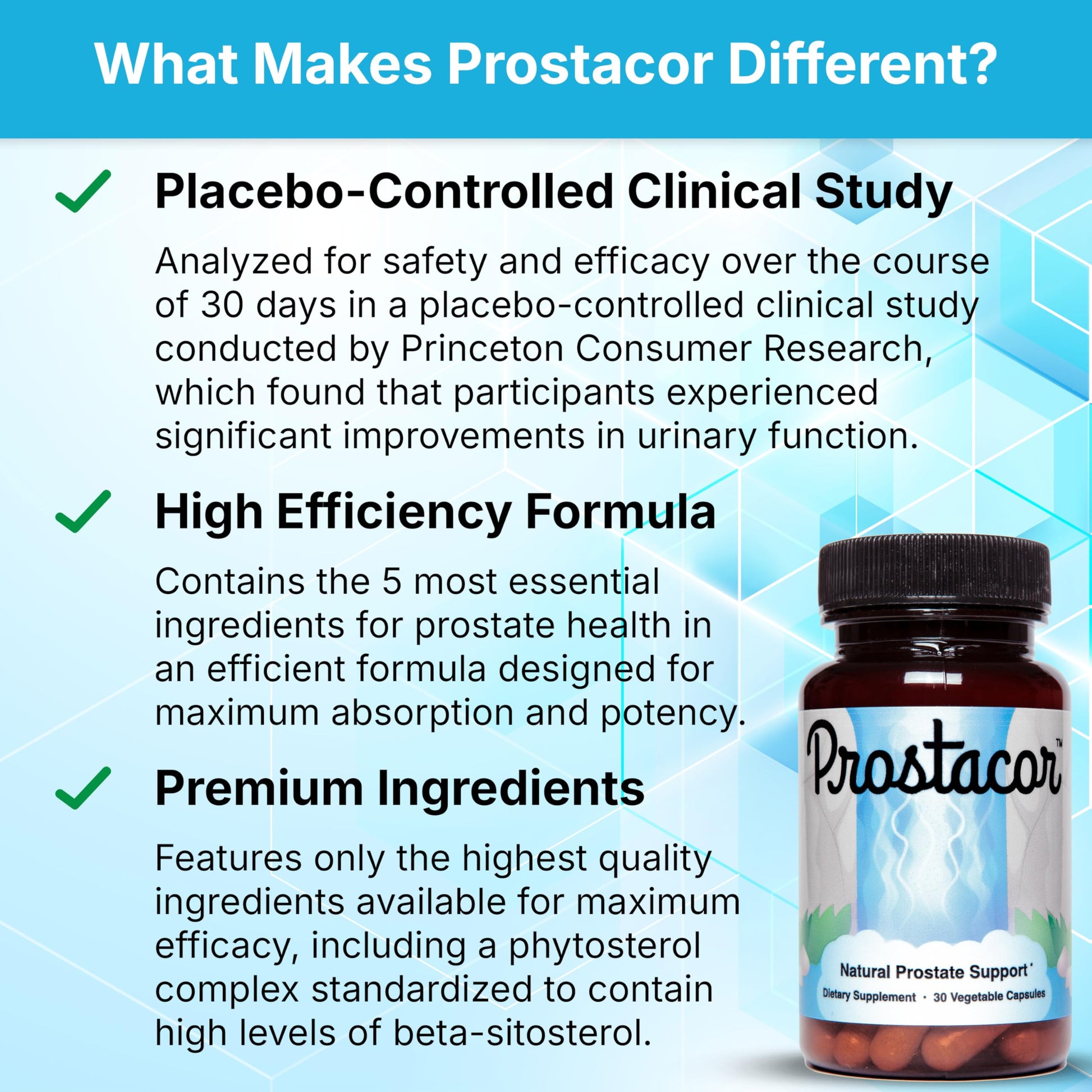 Prostacor - Natural Prostate Support Supplement - Non-GMO, Vegan, Gluten-Free Prostacor Au supplements