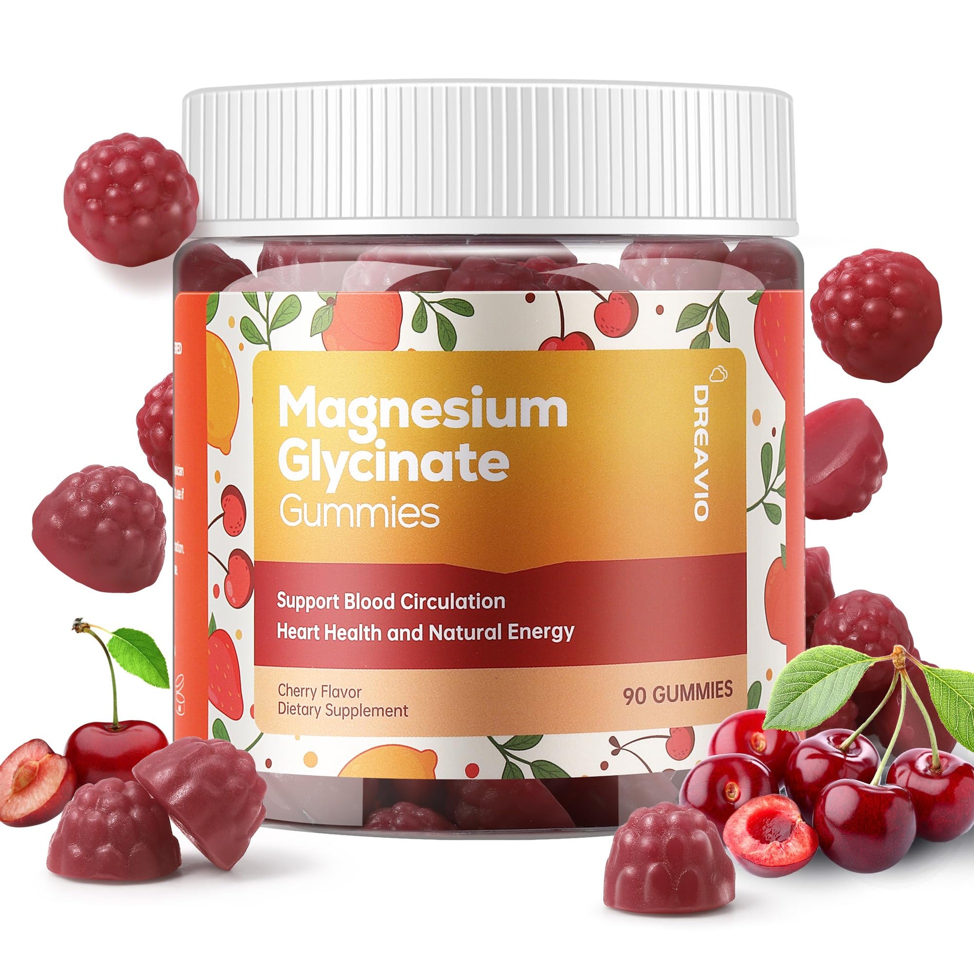 DREAVIO 90 Count Magnesium Glycinate Gummies 400mg w/Ashwagandha Supplement - Sugar Free Zinc Magnesium Glycinate Supplement Ashwagandha Gummies for Adults DREAVIO Au supplements
