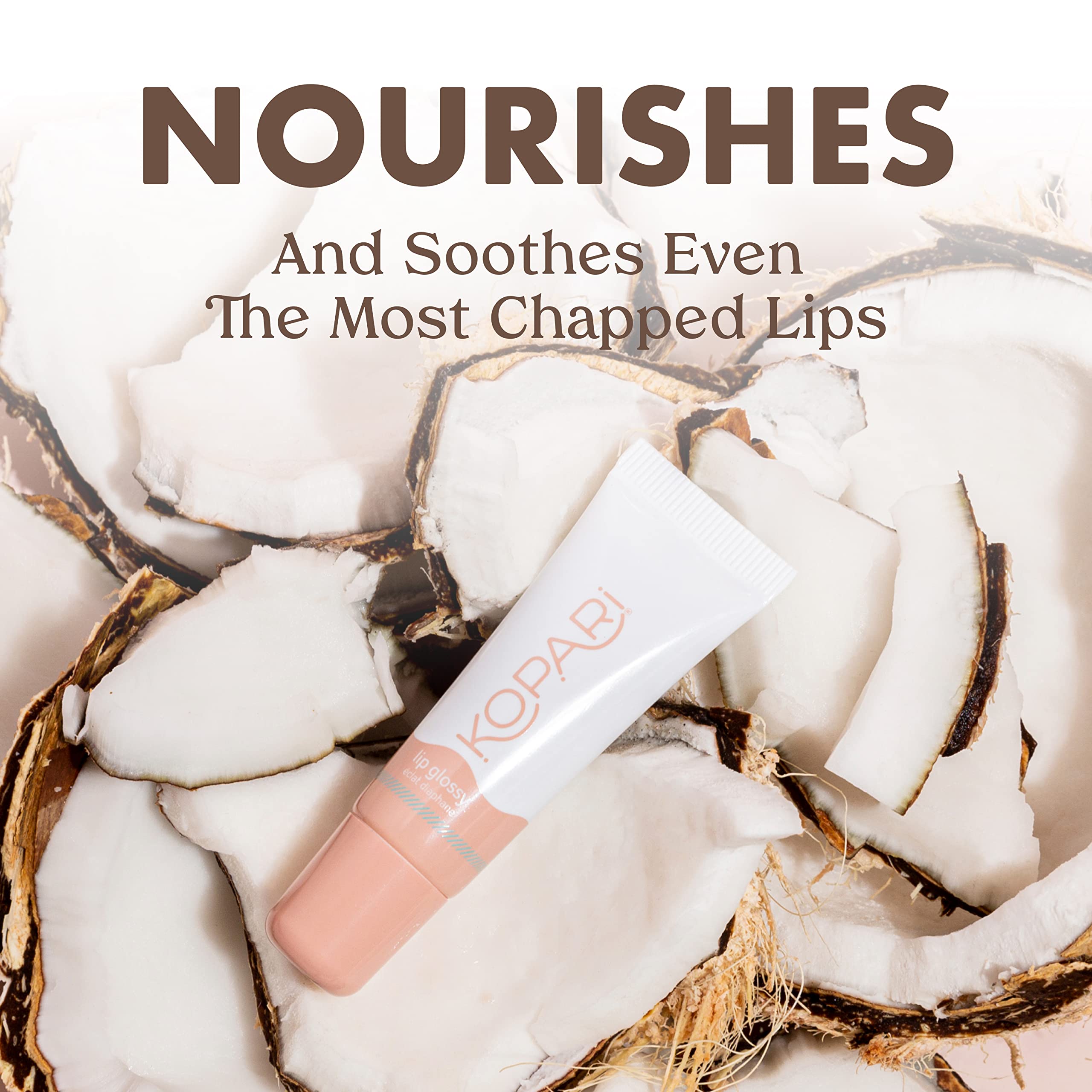 Kopari Coconut Lip Glossy | Nude Tint Birthday Suit | Vegan Hydrating Moisturizing Lip Oil Vitamin E Shea Butter Long Wear High Shine Non Sticky | Clean Plant Based Non Toxic Balm Paraben Free Kopari Au supplements