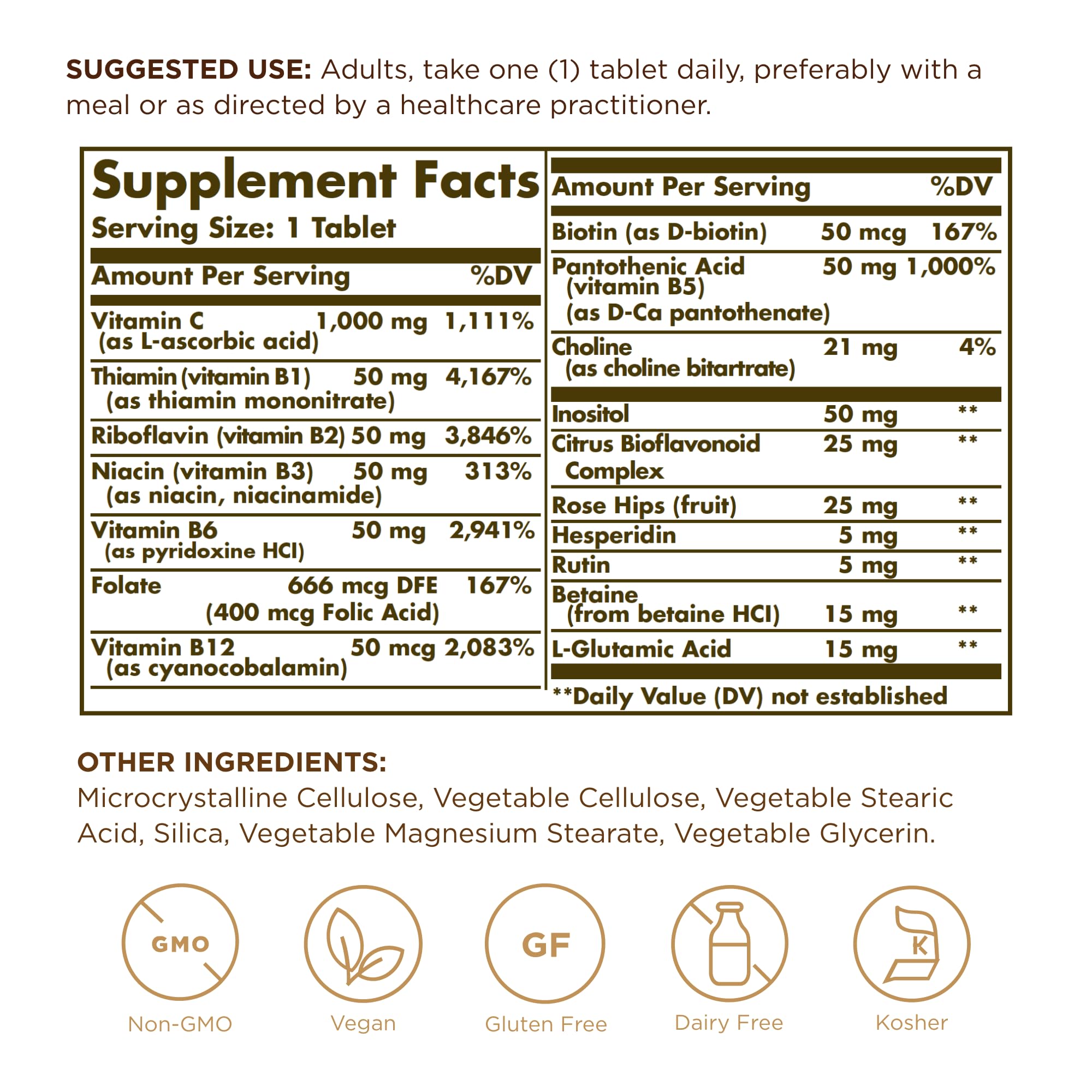 Solgar Ultimate B+C Complex Stress Formula 90 Tablets (Pack of 2) Solgar Au supplements