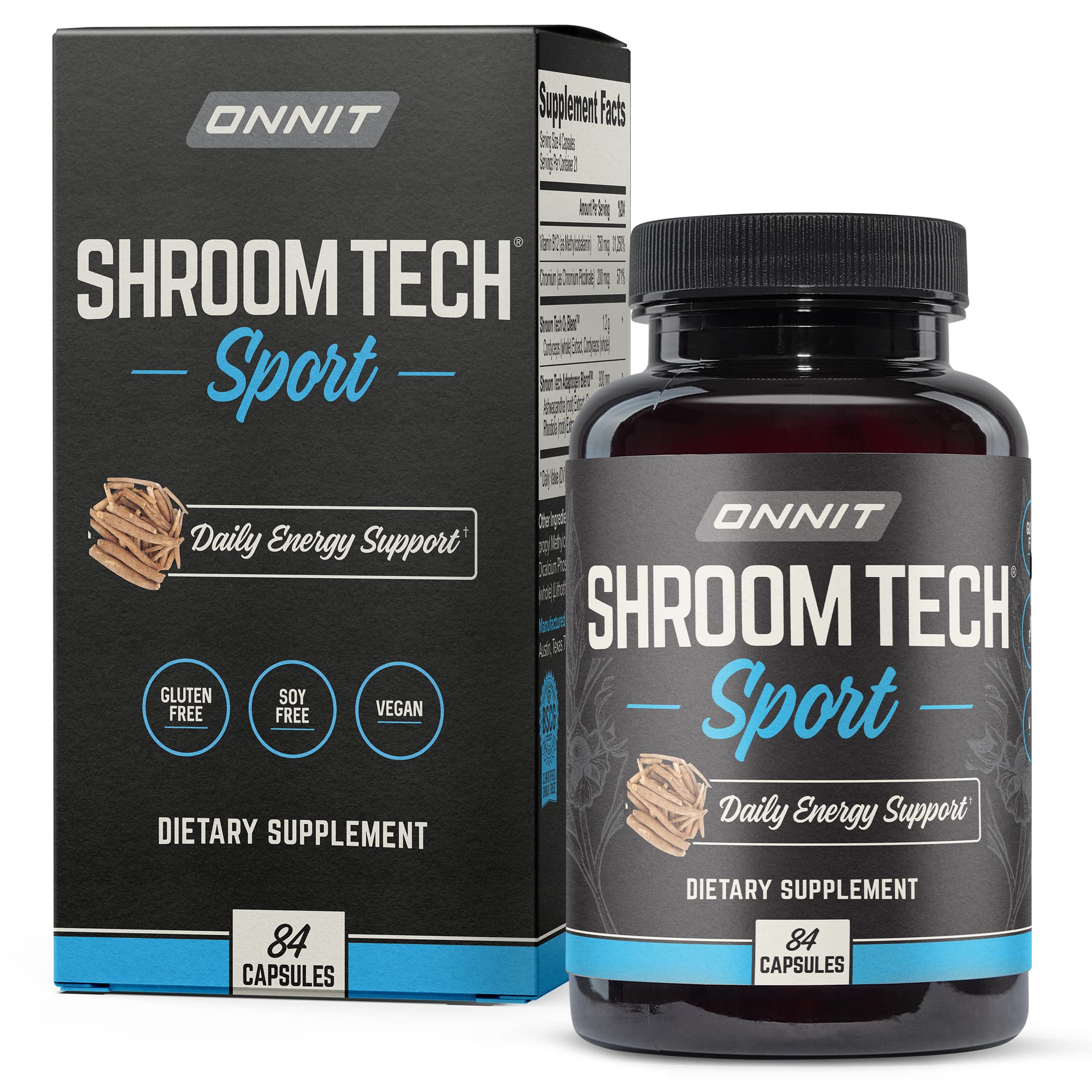 Onnit Shroom TECH Sport (84ct) | All Natural Pre-Workout Supplement with Ashwagandha ONNIT Au supplements