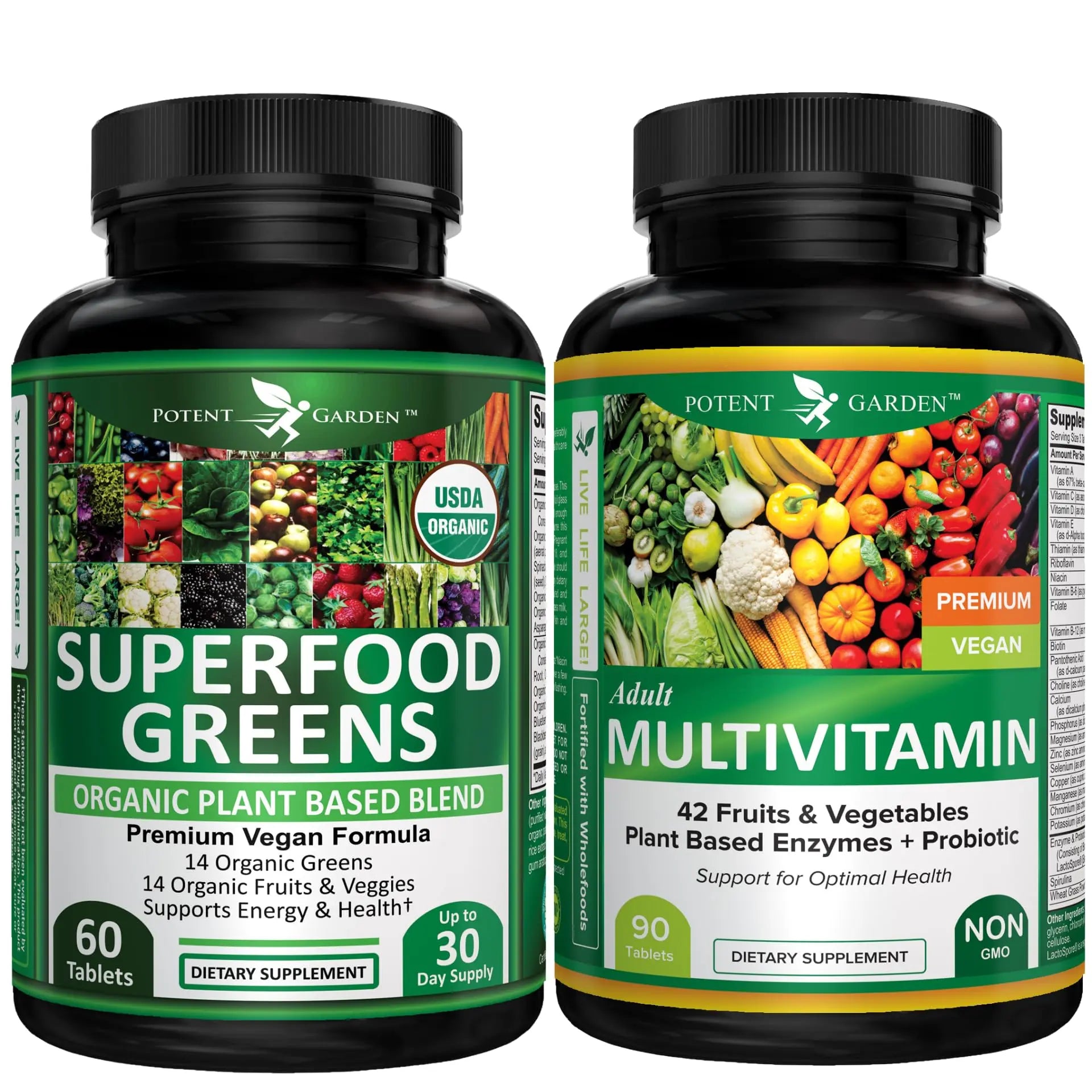 Potent Garden Daily Nutrition Bundle – Superfood Greens + Multivitamin Potent Garden Au supplements