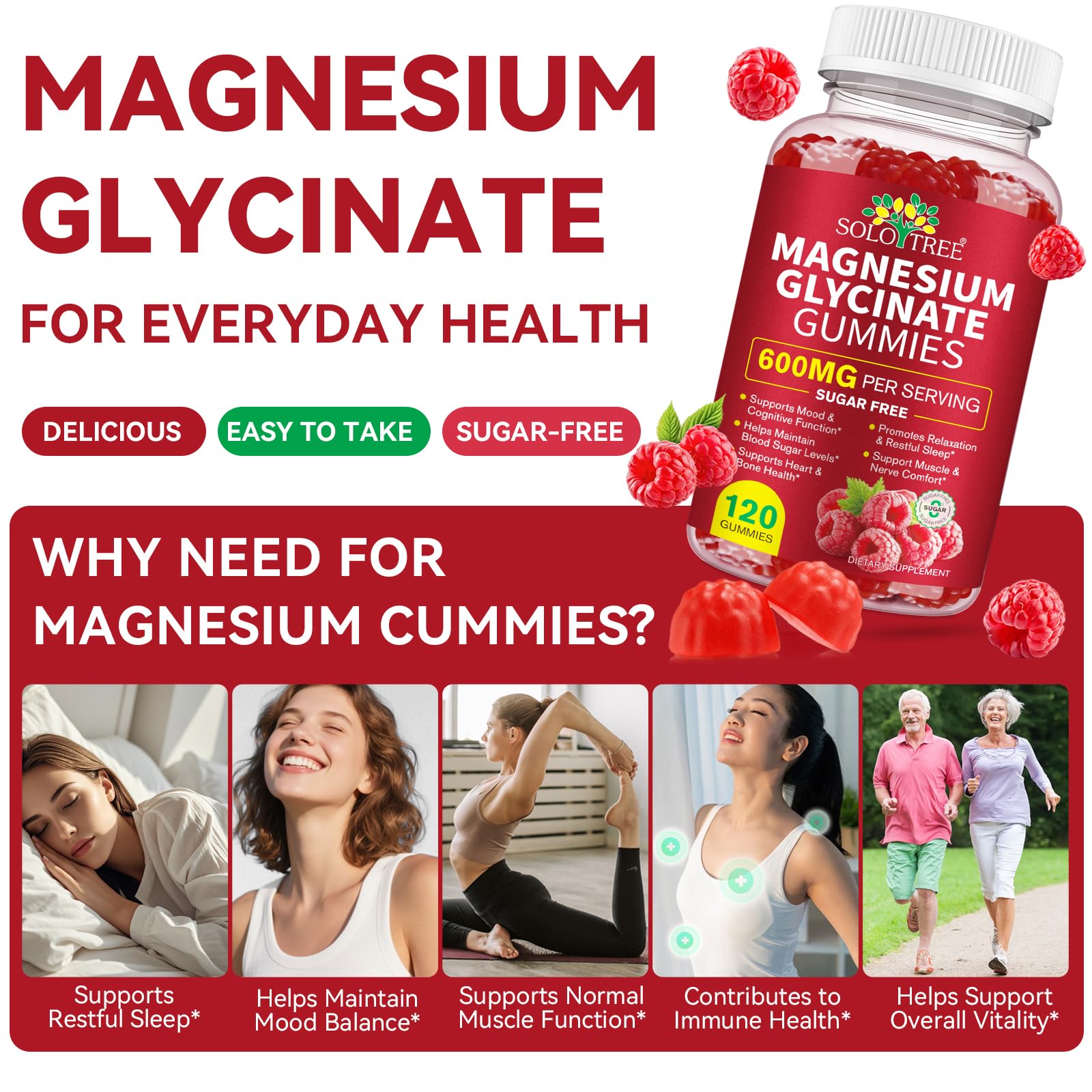 120 Count Magnesium Glycinate Gummies with L-Threonate（600mg Per Serving）,High Absorption Sugar Free Magnesium Potassium Supplement for Relaxation, Stress Relief, and Sleep Support for Adults & Kids WOJBALMN Au supplements