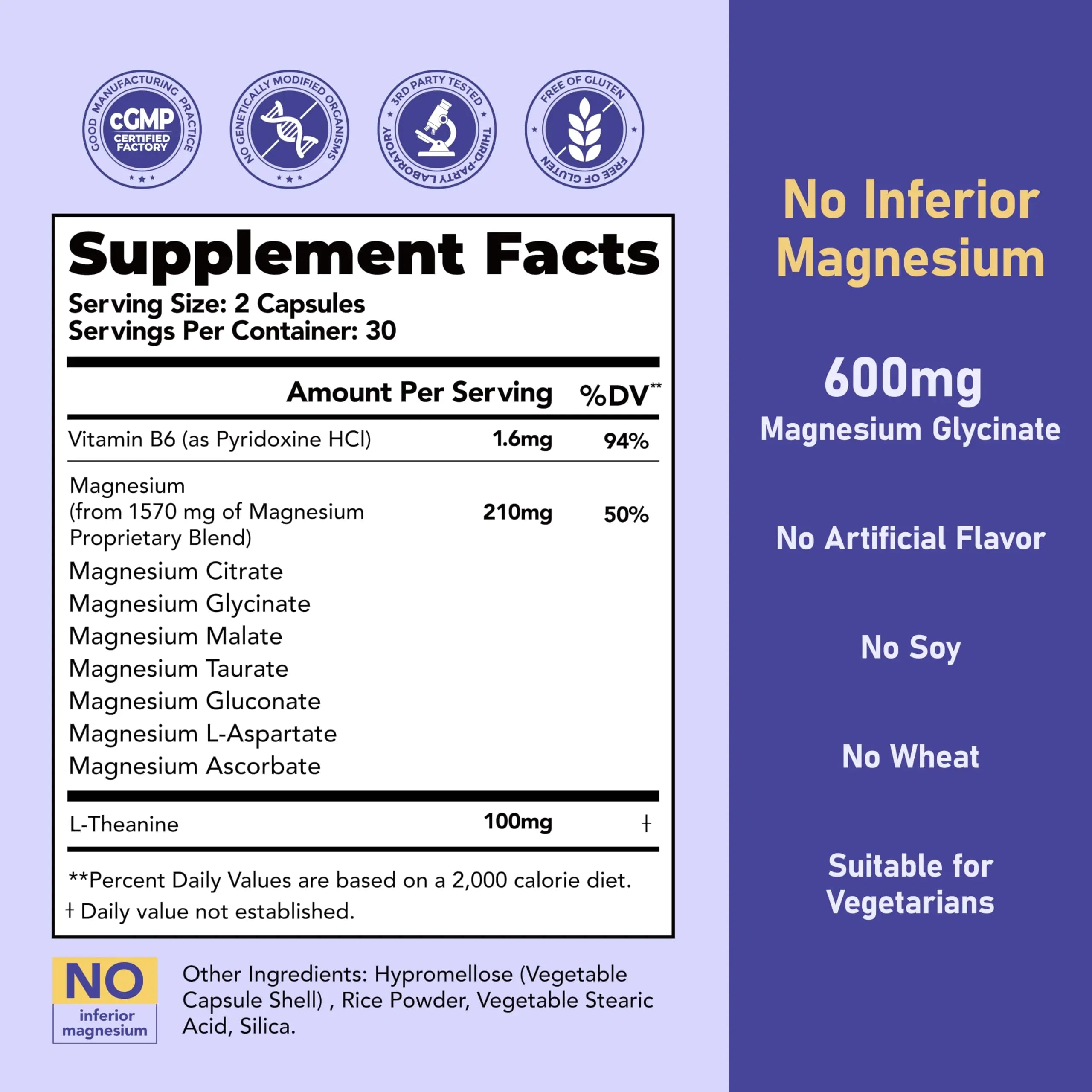 Magnesium 7 Complex for Women 1600mg, Magnesium Glycinate 600mg 7 High Absorption Magnesium Supplement with Citrate, Malate, Chelate, Taurate, Gluconate, Aspartate & Ascorbate for Sleep, 60 Capsules VIVI Youth Au supplements