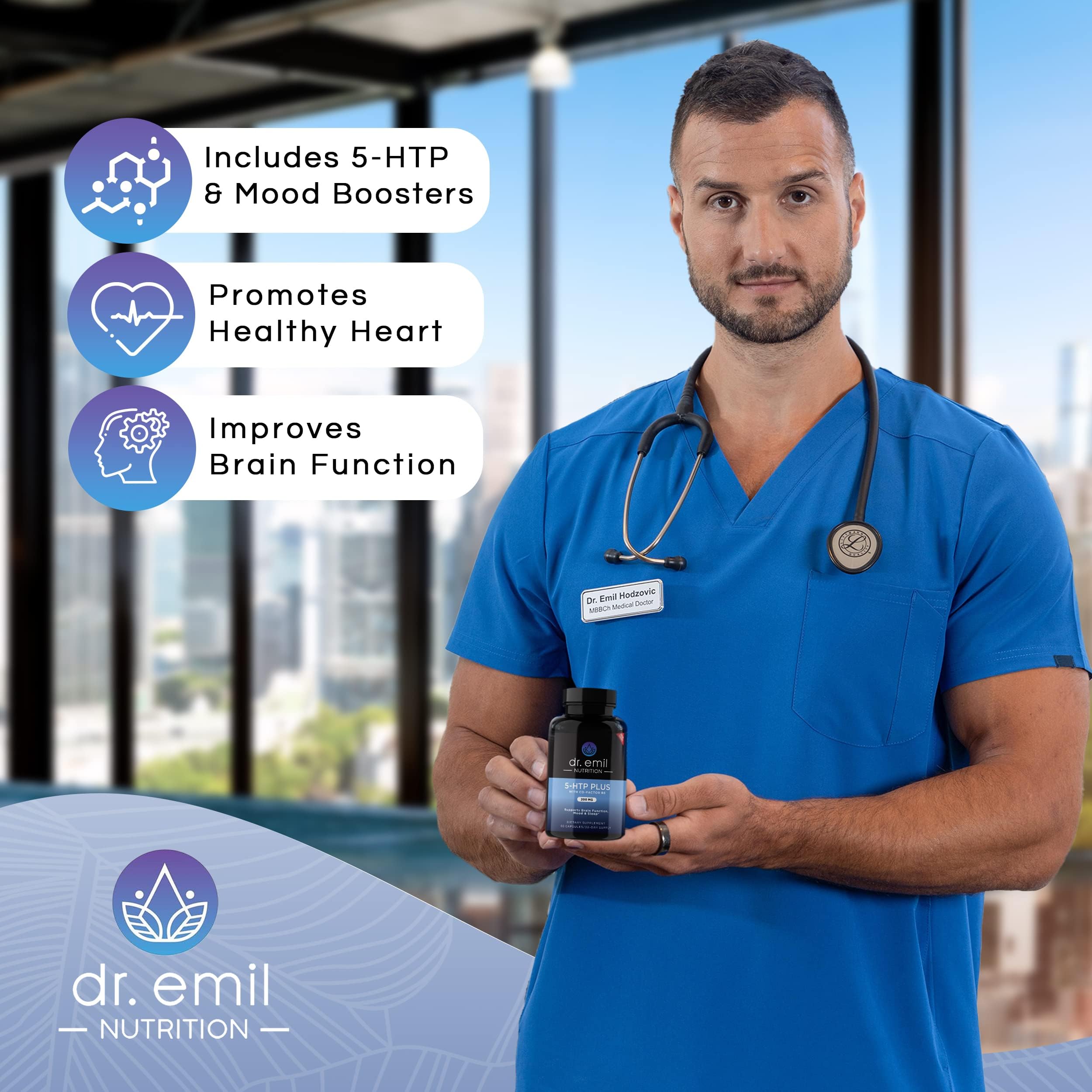 DR EMIL NUTRITION 200 MG 5-HTP Plus with SAM-e to Maintain Normal Healthy Sleep DR EMIL NUTRITION Au supplements