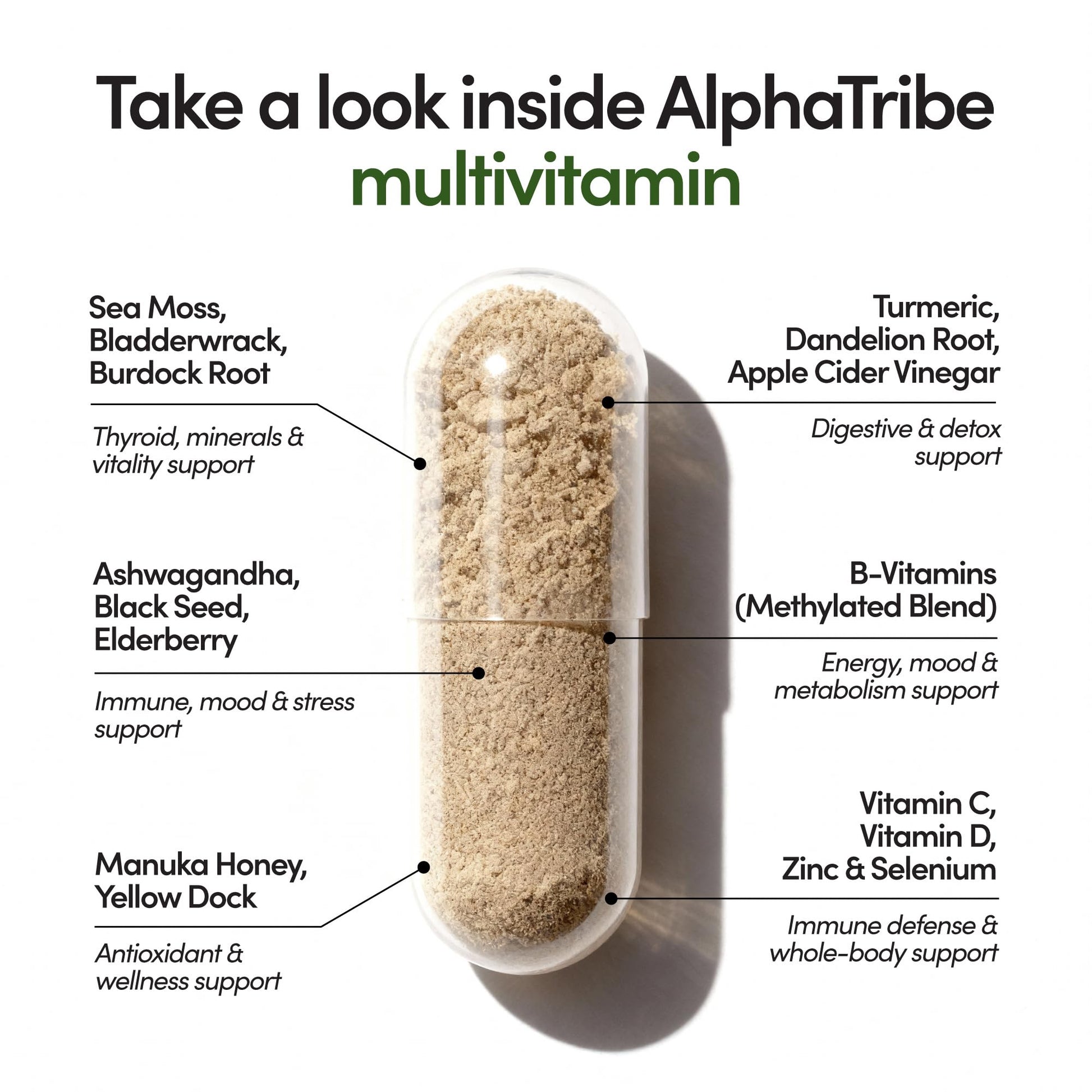 Alpha Tribe Multivitamin for Men & Organizer w/Seamoss Black Seed Oil Ashwagandha Burdock Root Turmeric Bladderwrack Vitamin C | Daily Men's Vitamins & Minerals Supplement | 60 Count Alpha Tribe Au supplements