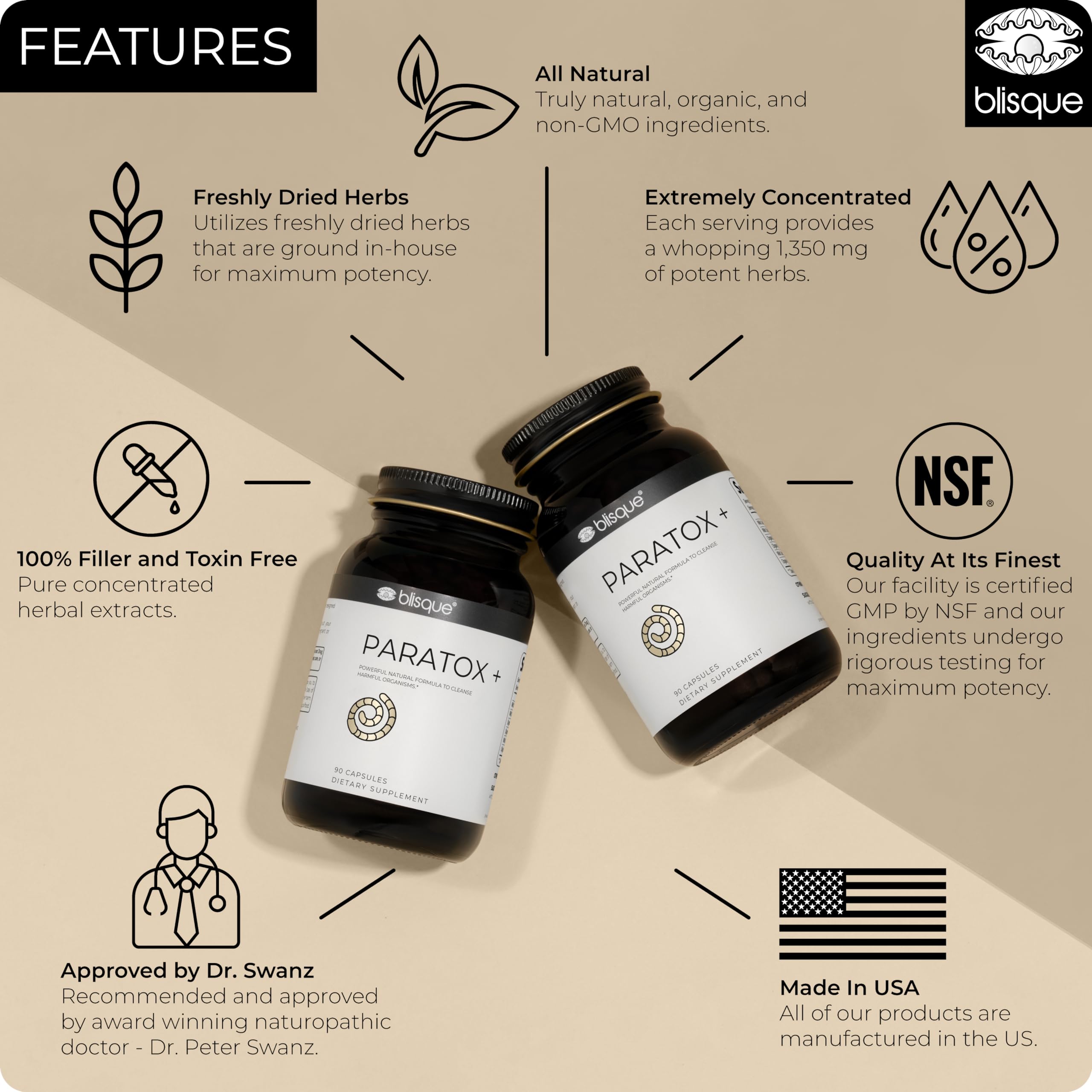 Blisque – Natural para Cleanse Support Supplement to Eliminate Harmful Organisms Blisque Au supplements