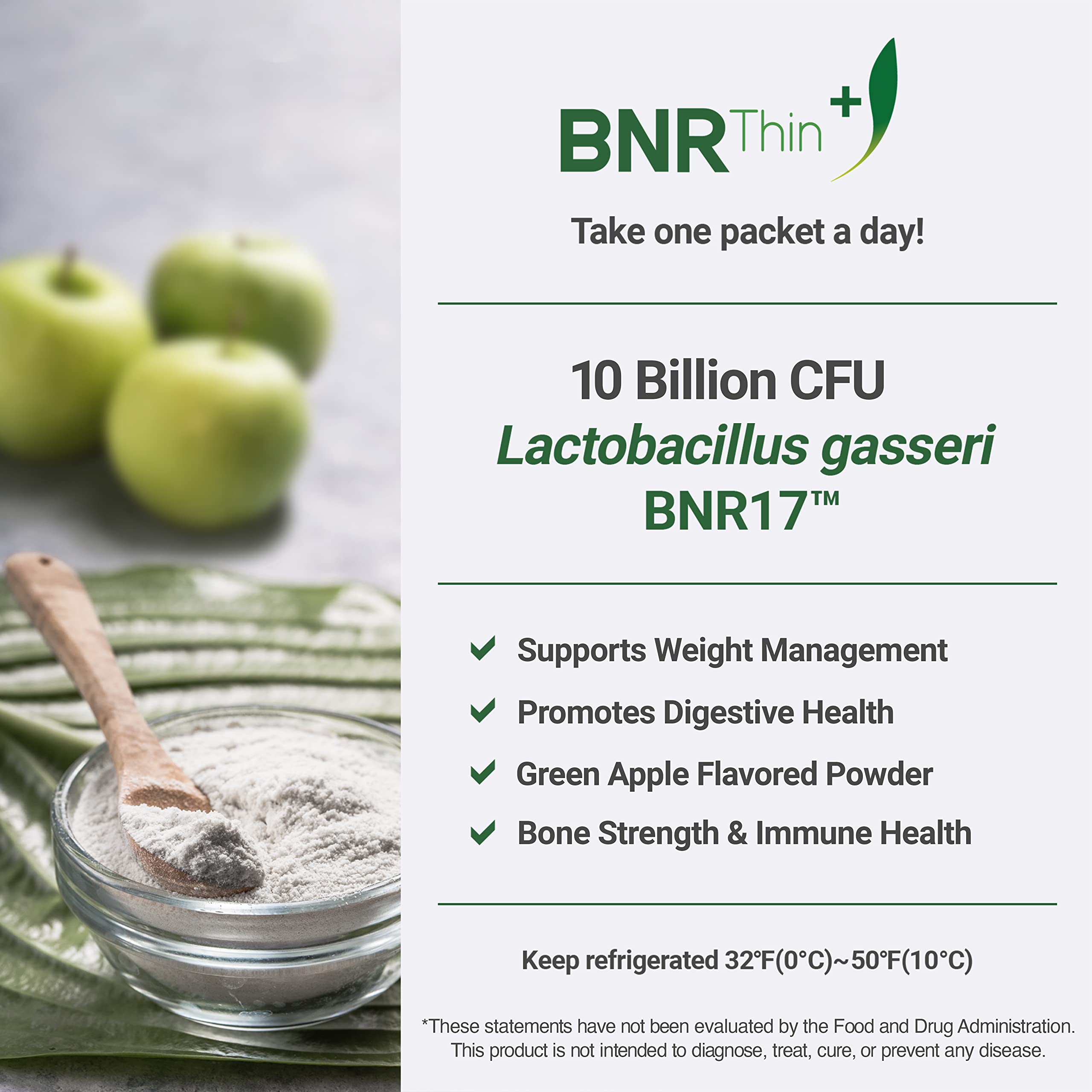 BNRThin Plus, Weight Management Probiotic Powder, 10 Billion CFU Guaranteed, Lactobacil AceBiome Au supplements