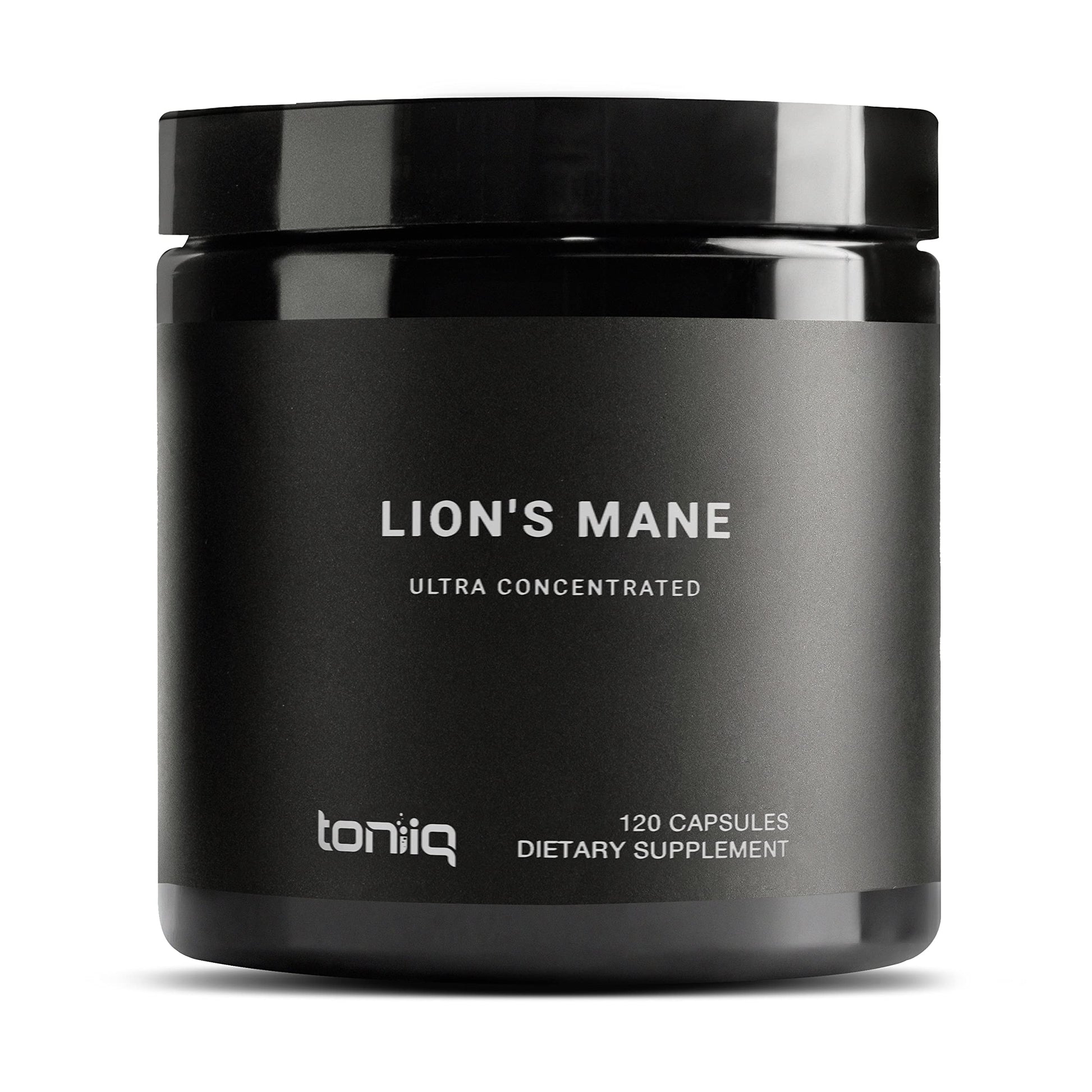 Toniiq Lion’s Mane - Ultra High Potency 10:1 Extract with 30% Polysaccharides - Highly Concentrated & Bioactive - Third-Party Lab Tested - 120 Capsules Toniiq Au supplements