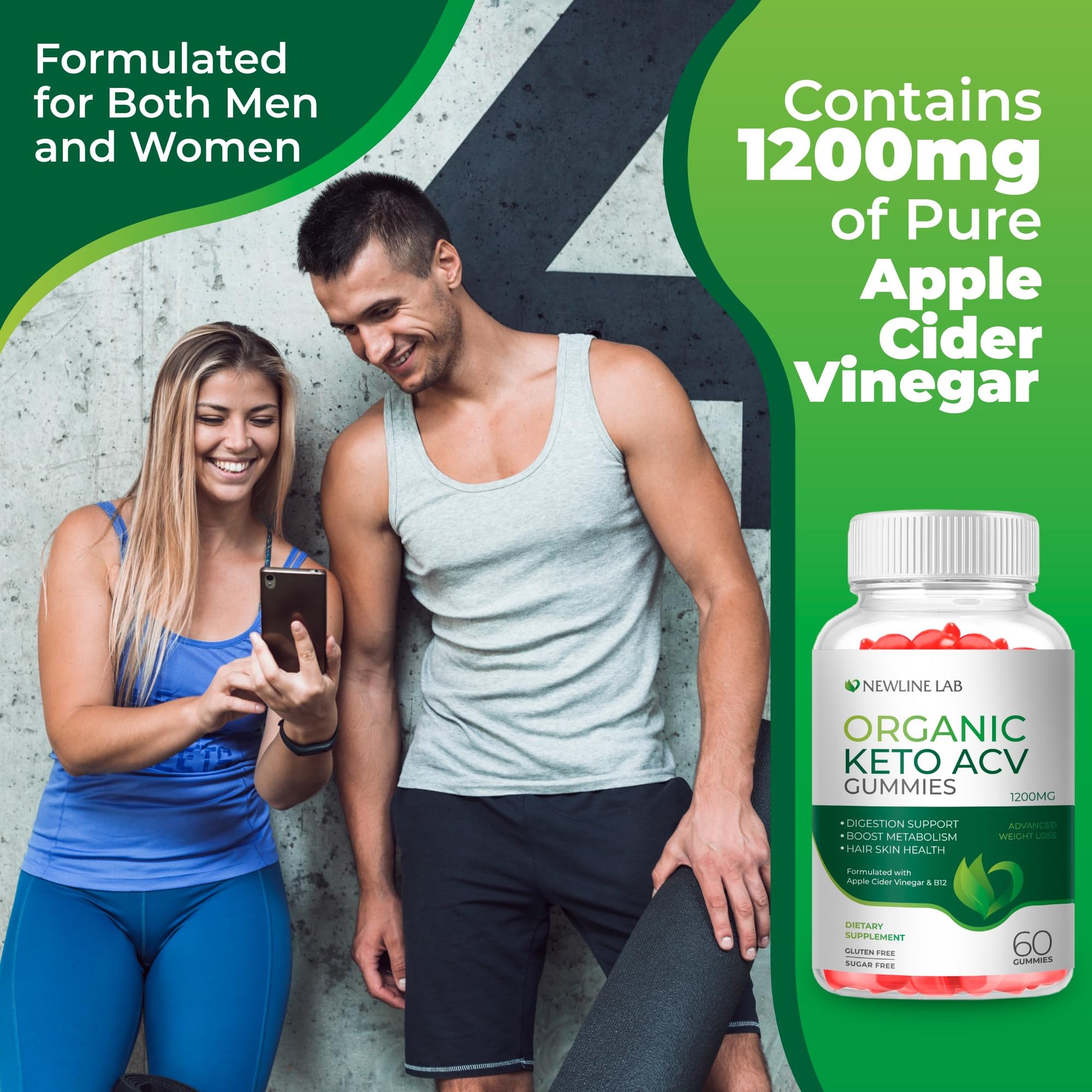 Organic Keto ACV Gummies for Advanced Weight Loss Fat Burn - Sugar Gluten Free Apple Newline Lab Au supplements
