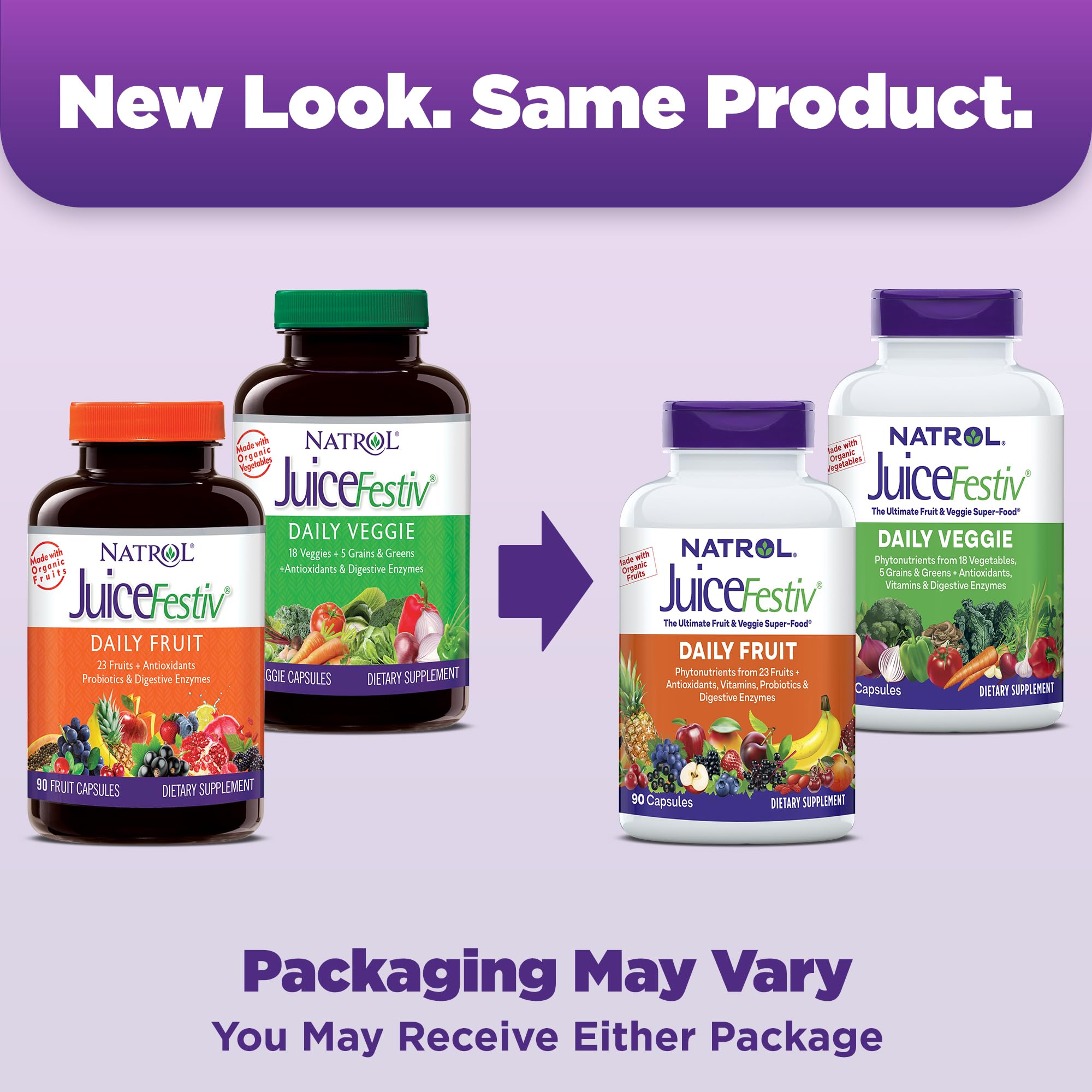 Natrol JuiceFestiv, Vitamins and Supplements for Nutrition & Well-Being, Antioxidants for Cellular Health, 90 Capsules (2-Count), Up to a 45 Day Supply Natrol Au supplements