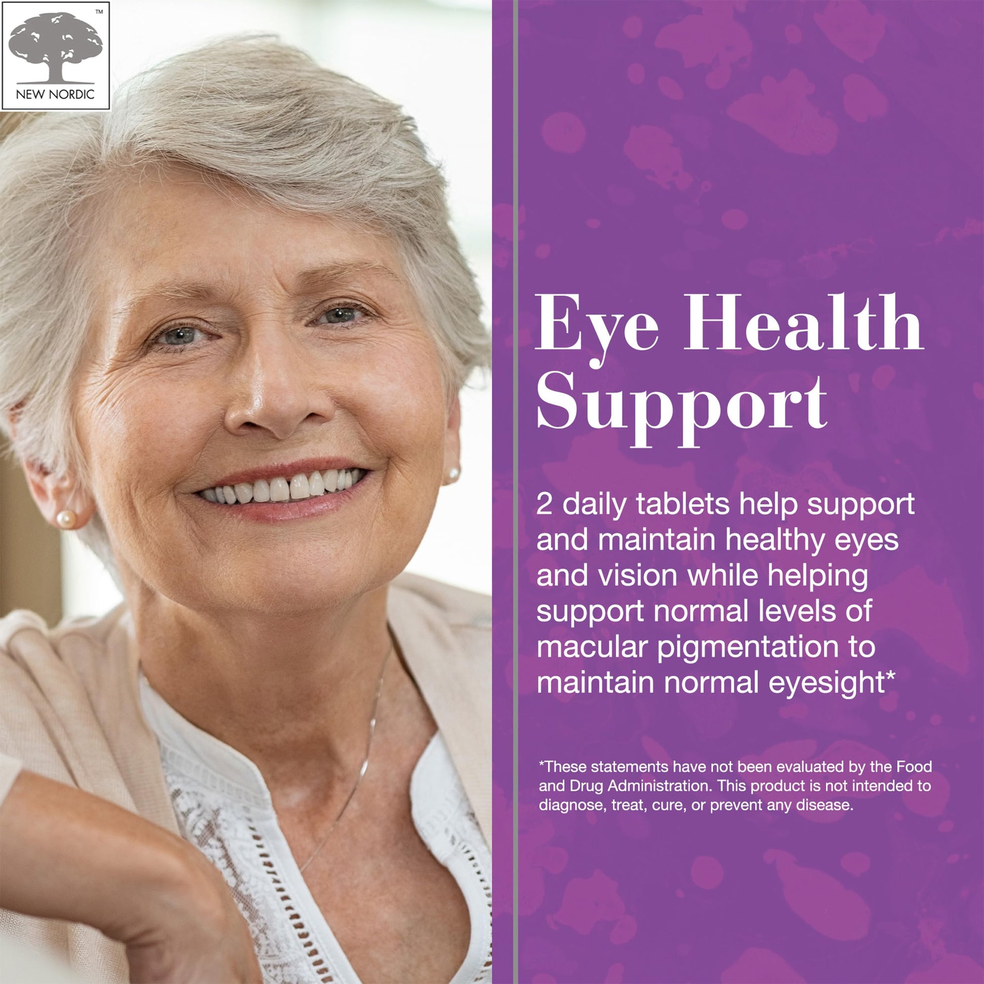 NEW NORDIC Blue Berry Eye Vitamin Lutein Supplement with Zinc, Supports Macular Pigmentation, Eye & Vision Function, 60 Tablets (Pack of 1) NEW NORDIC Au supplements